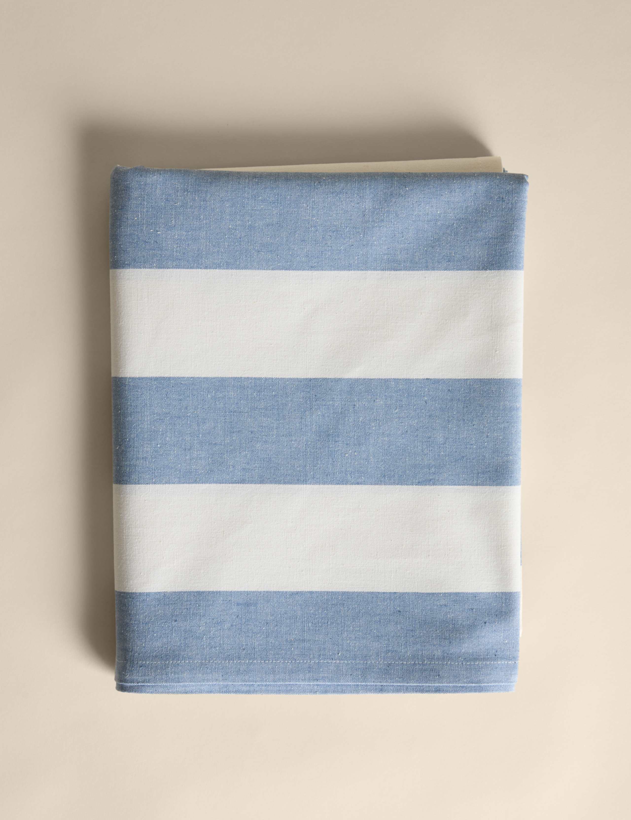 Cotton with Linen Wide Stripe Tablecloth 2 of 6