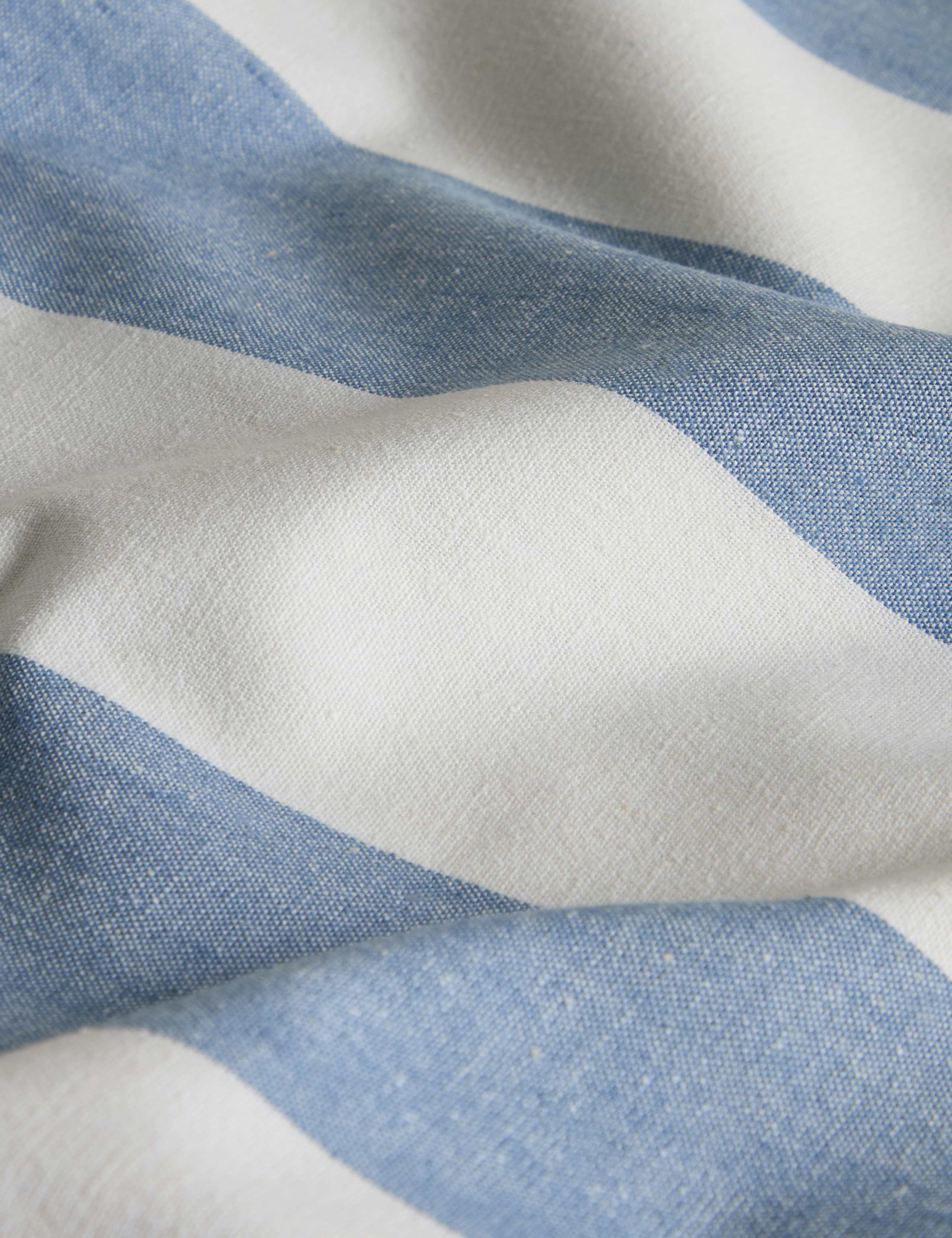 Cotton with Linen Wide Stripe Tablecloth 5 of 6