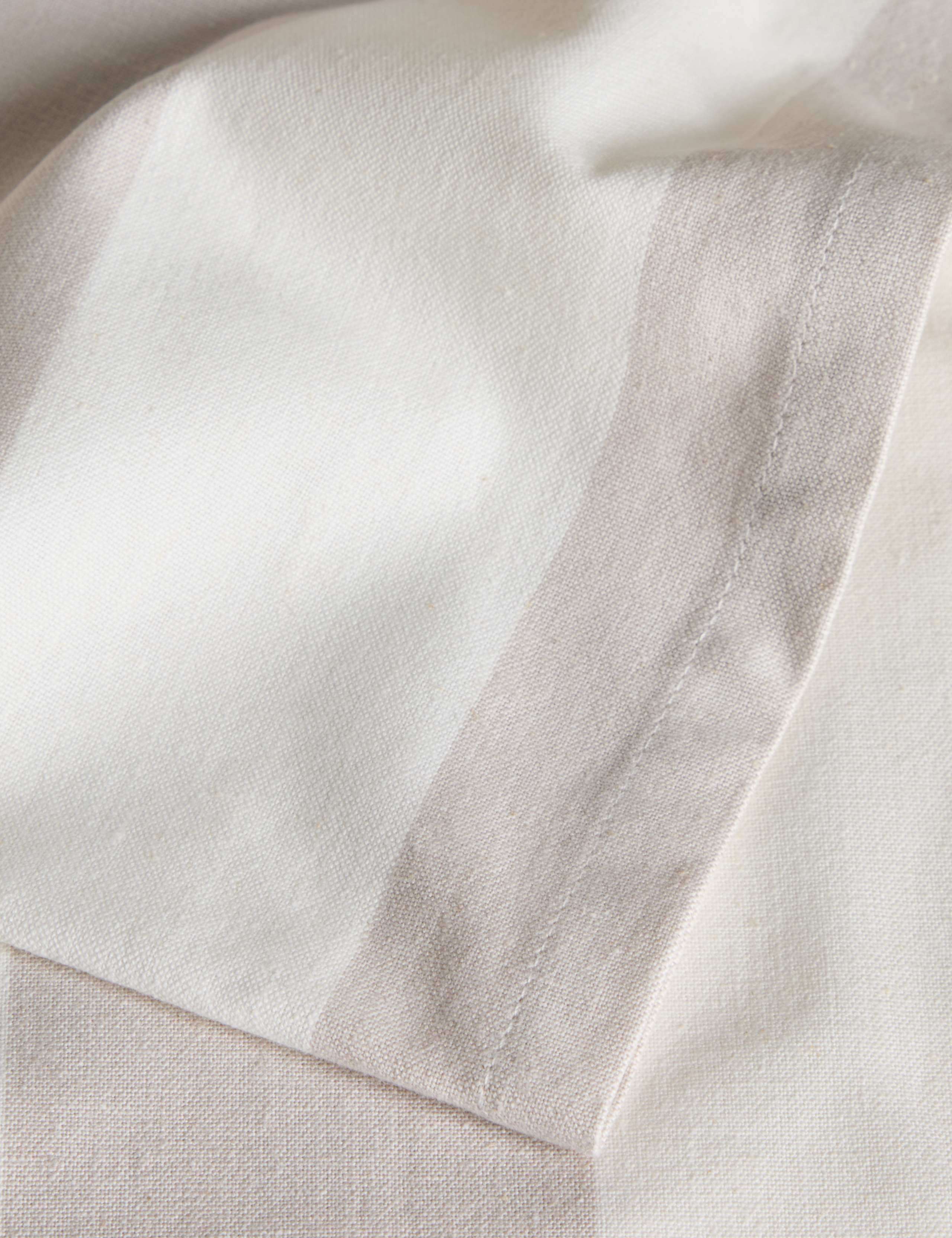 Cotton with Linen Wide Stripe Tablecloth 4 of 4