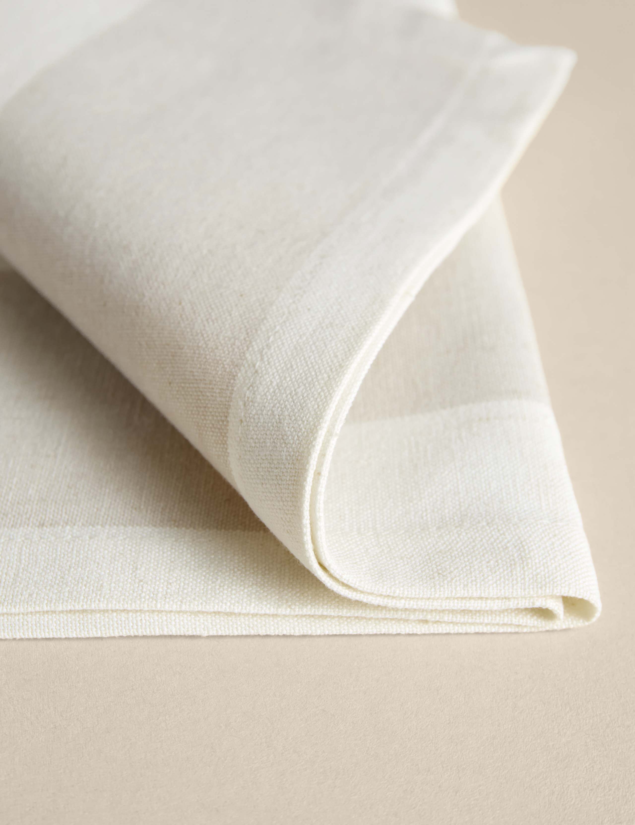 Set of 4 Cotton with Linen Wide Stripe Napkins 2 of 4