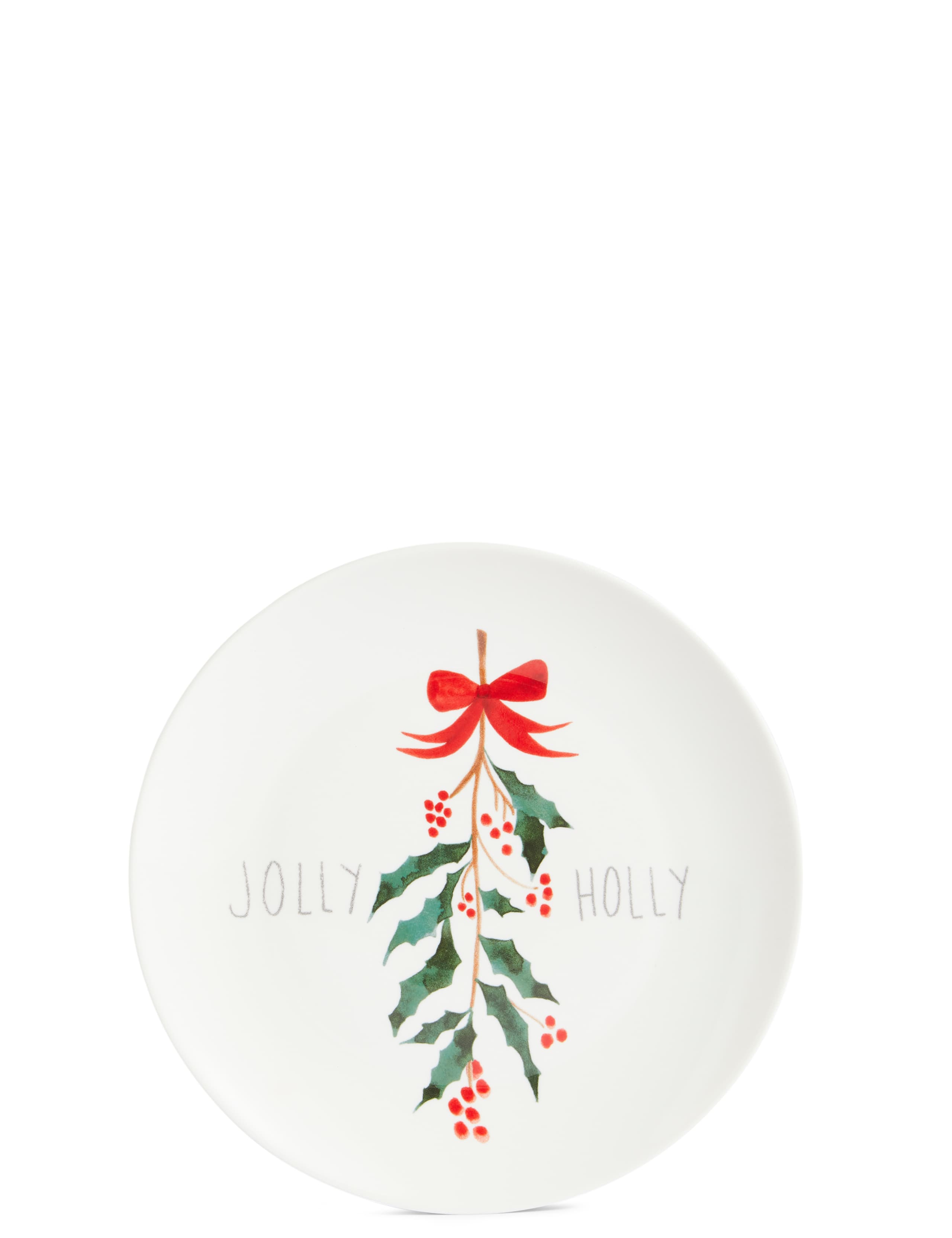 Set of 4 Christmas Slogan Side Plates 4 of 8