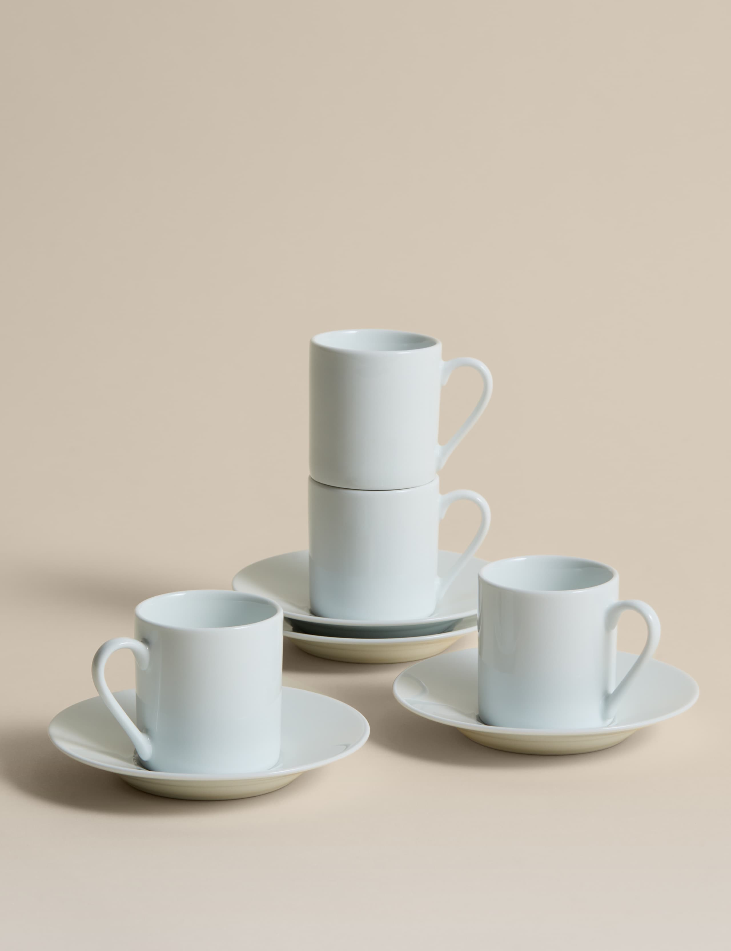 Set of 4 Burford Espresso Cups & Saucers 4 of 4