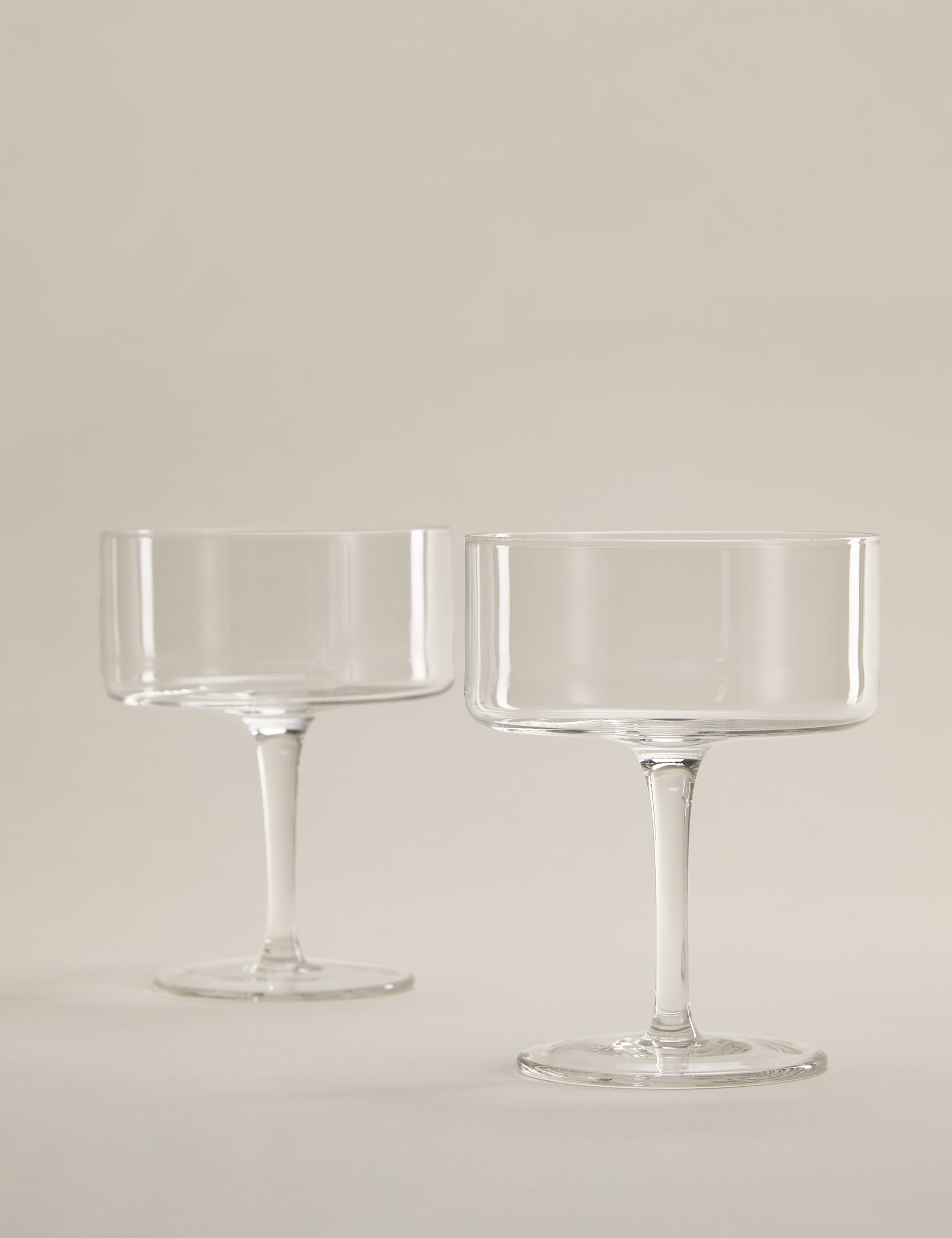 Set of 2 Straight Sided Coupe Glasses 1 of 5