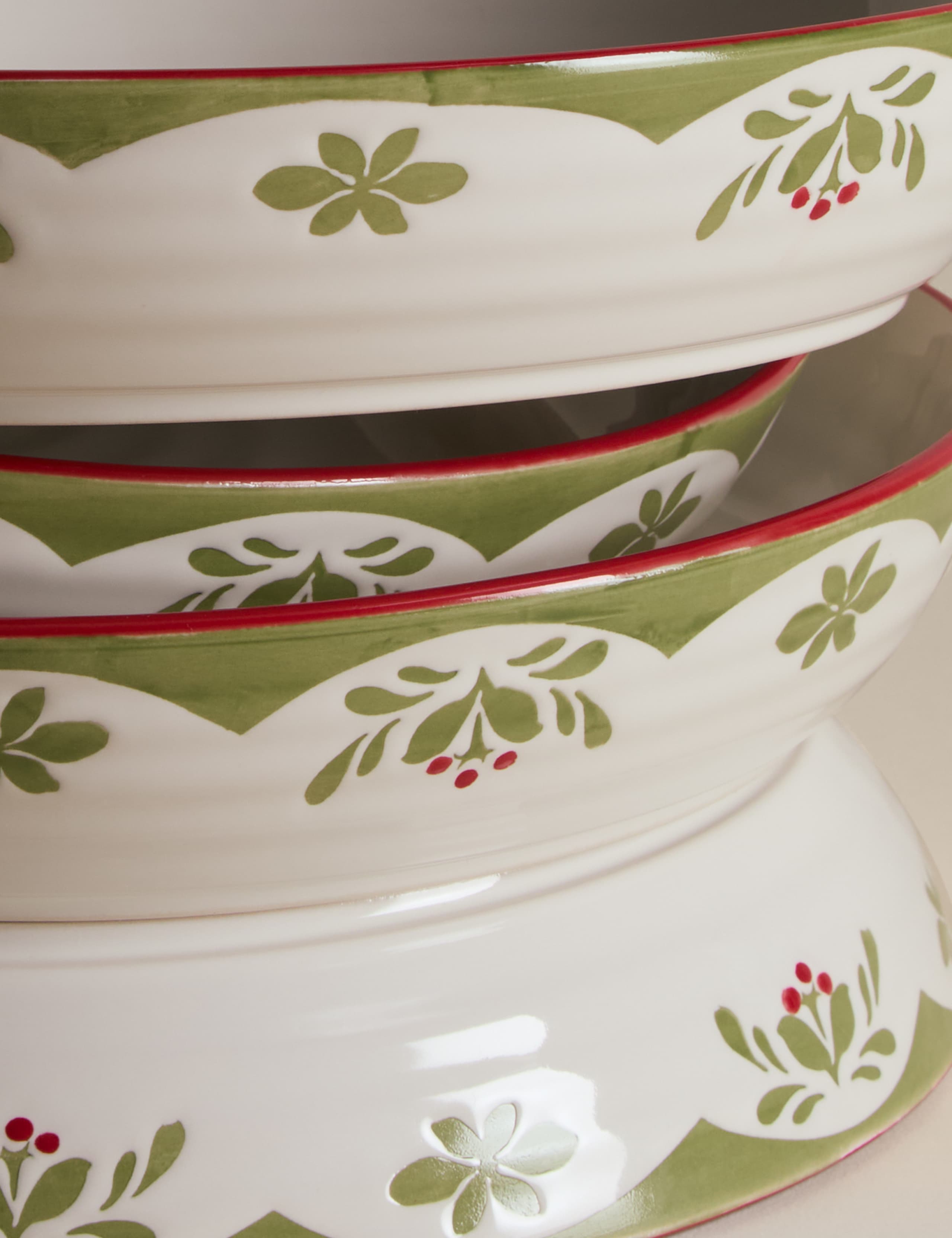 Set of 4 Winter Foliage Pasta Bowls 3 of 4