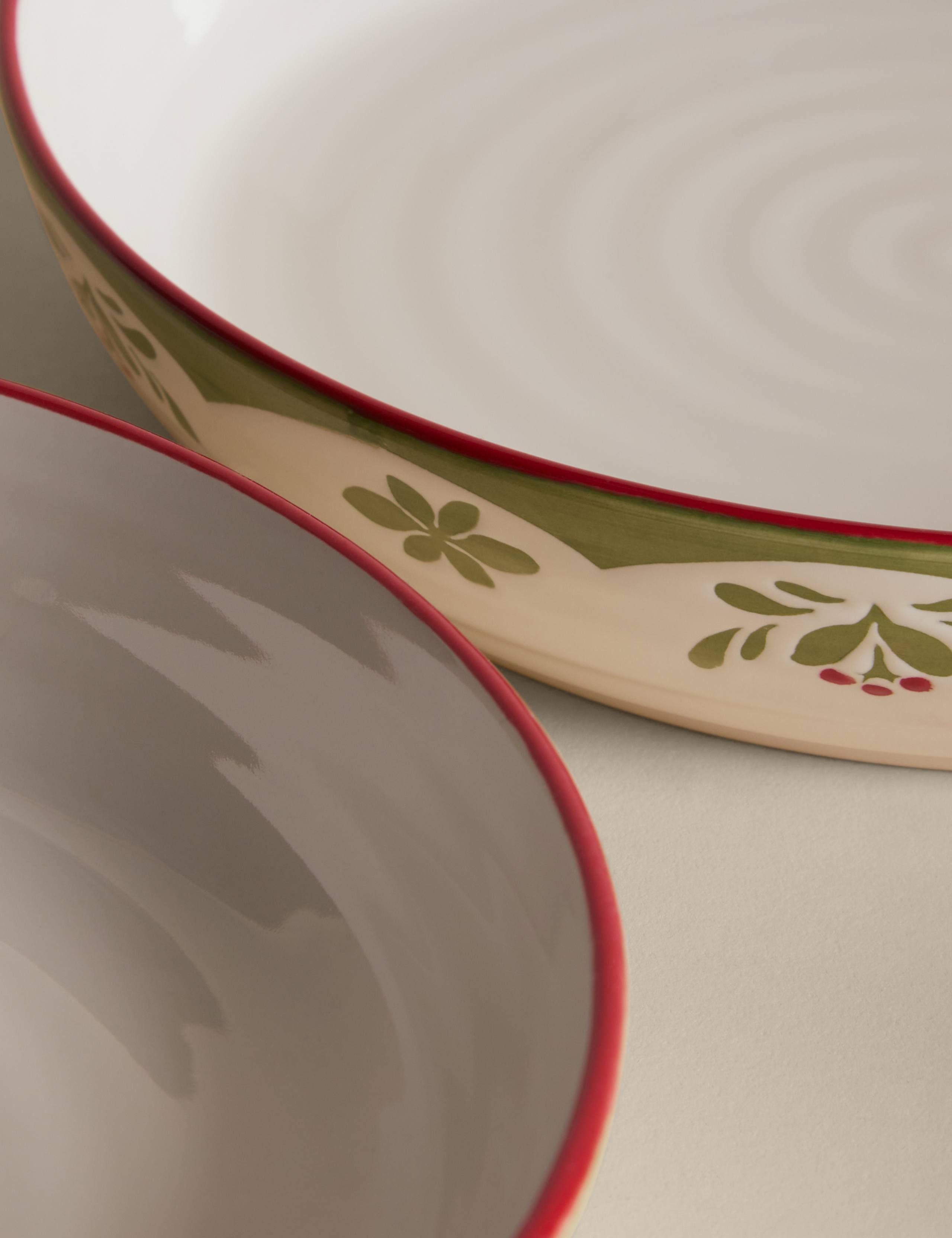 Set of 4 Winter Foliage Pasta Bowls 4 of 4