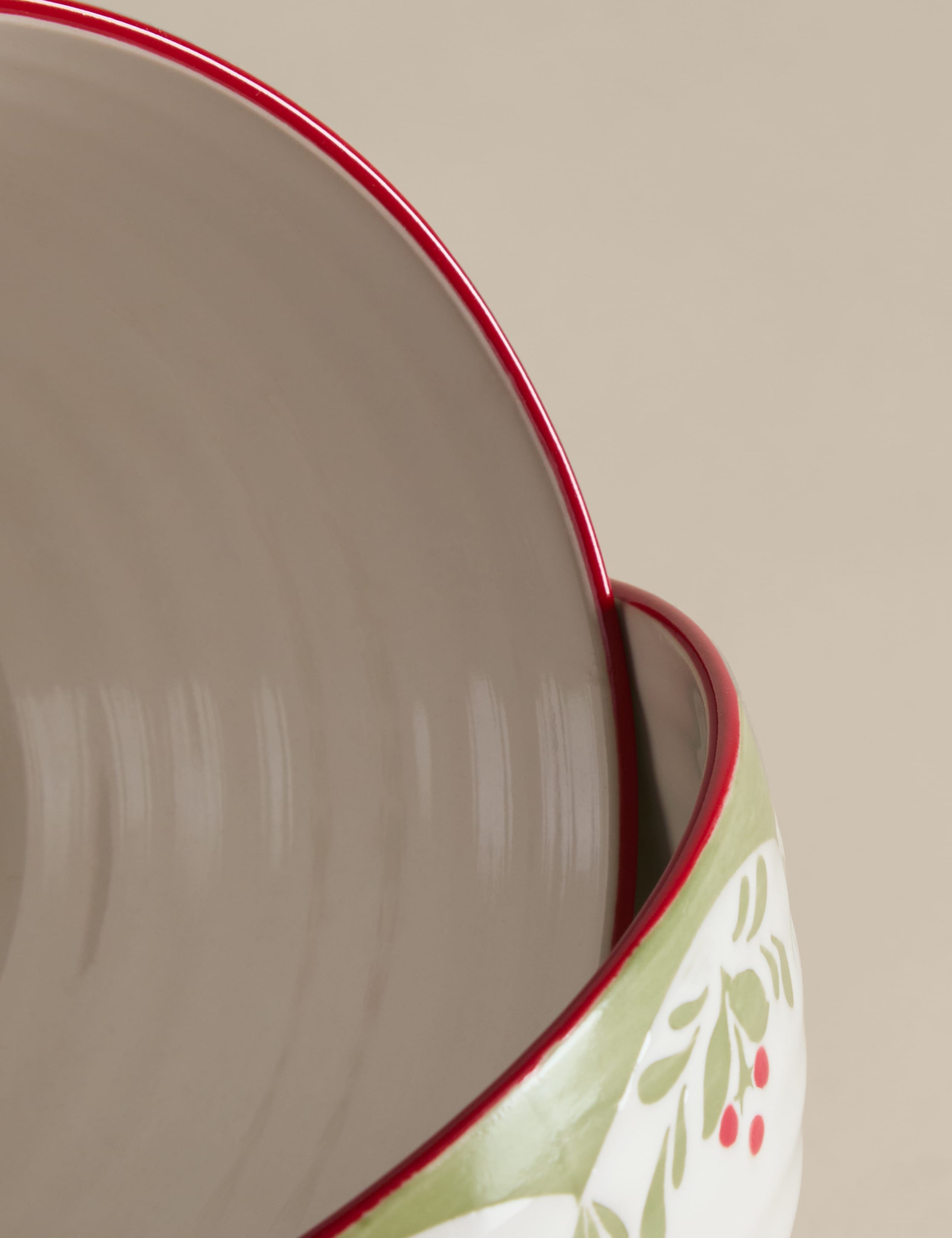 Set of 4 Winter Foliage Cereal Bowls 3 of 5