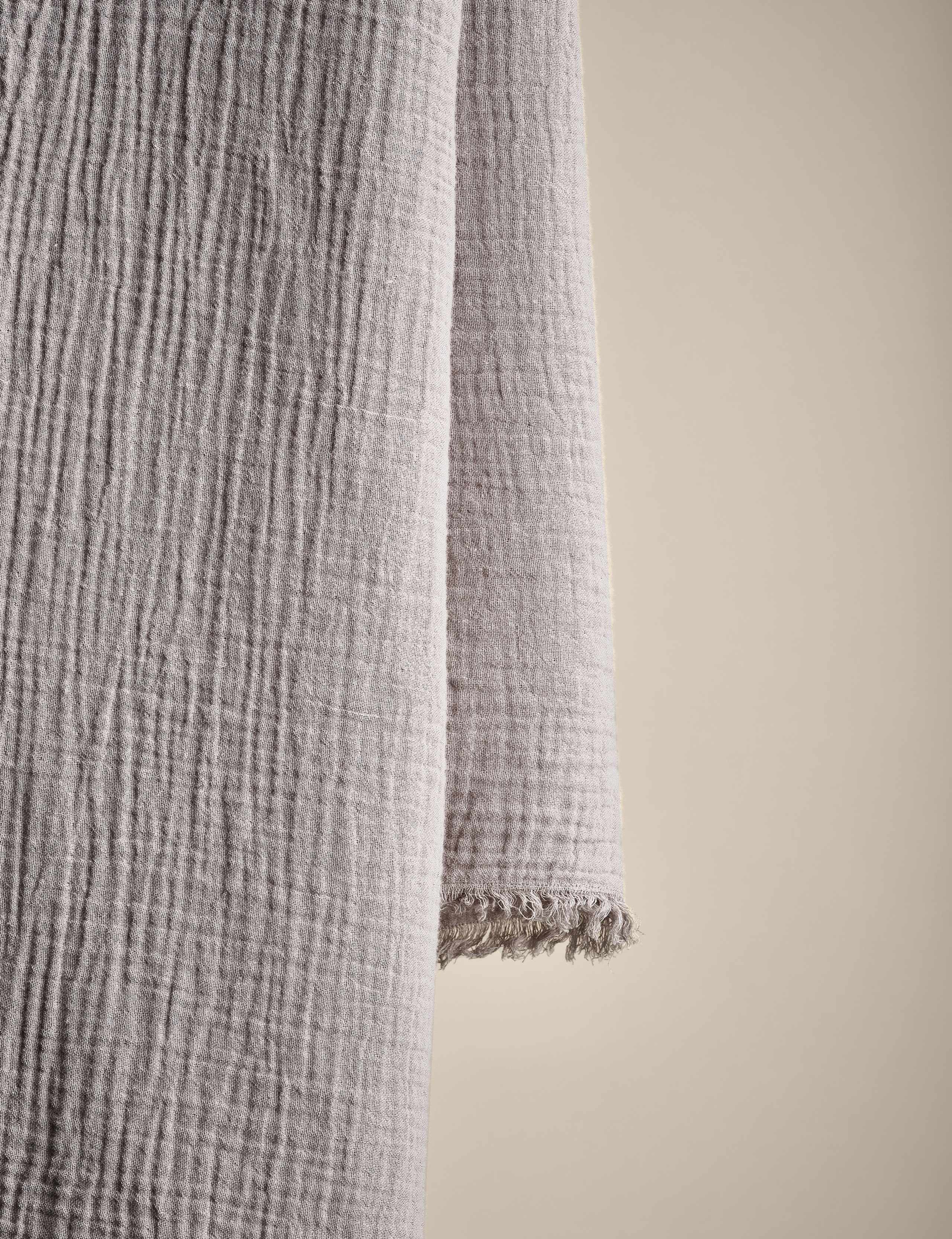Pure Cotton Frayed Edge Muslin Tablecloth 3 of 7