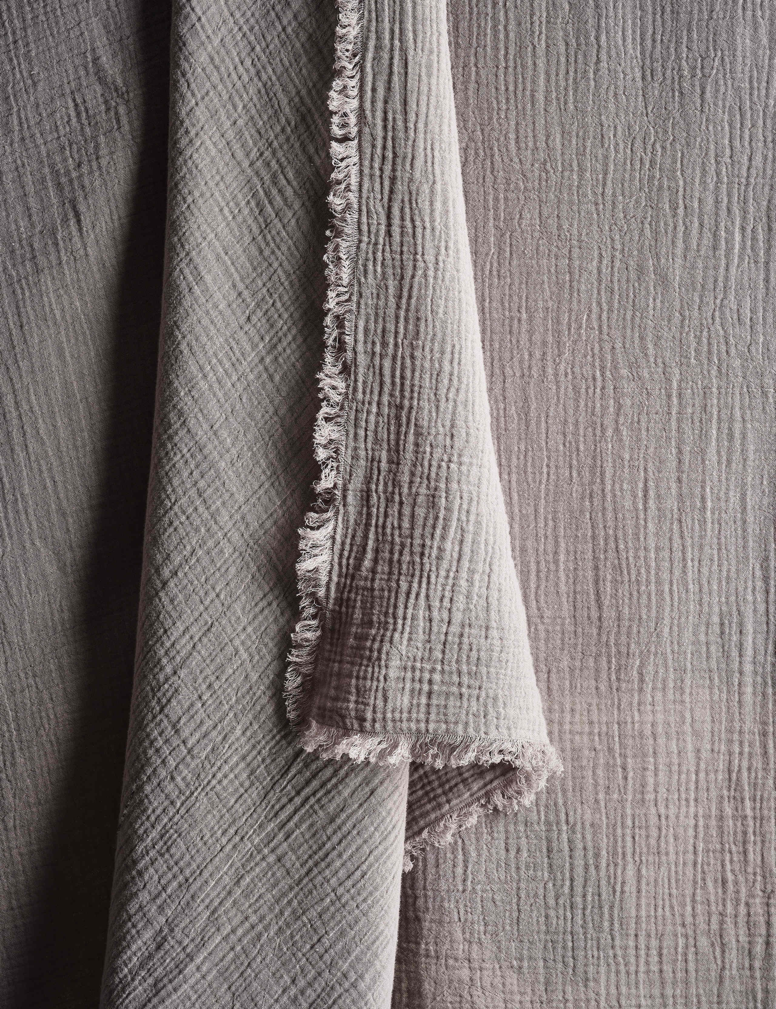 Pure Cotton Frayed Edge Muslin Tablecloth 4 of 7