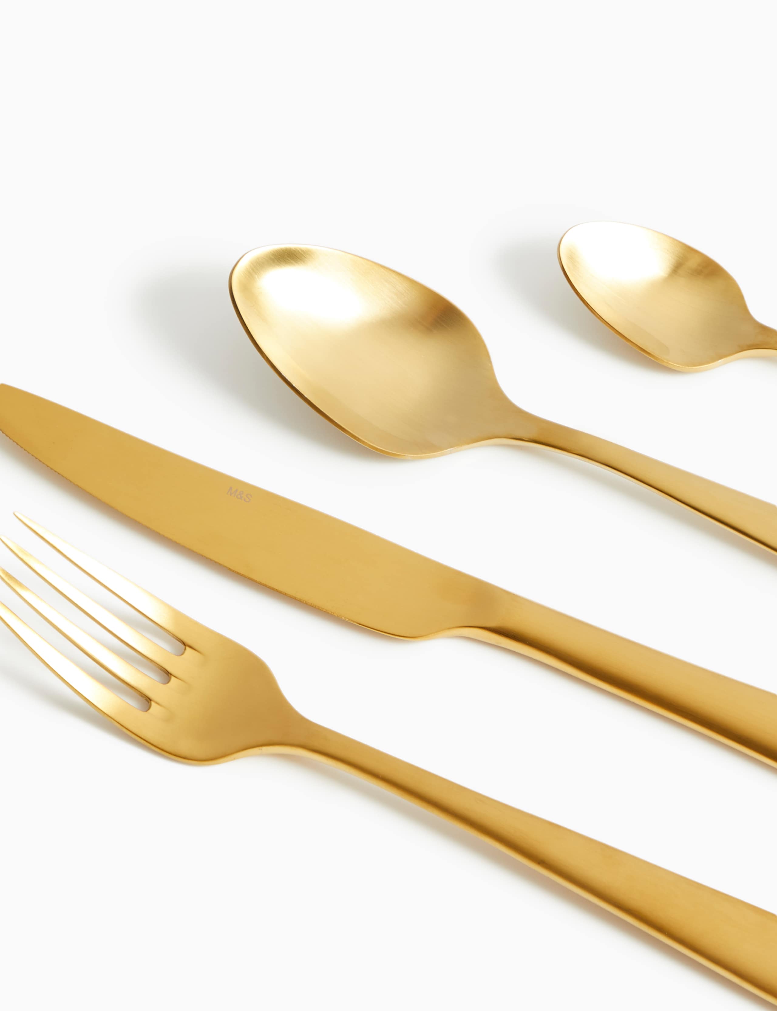 16 Piece Maxim Brushed Gold Cutlery Set 2 of 4