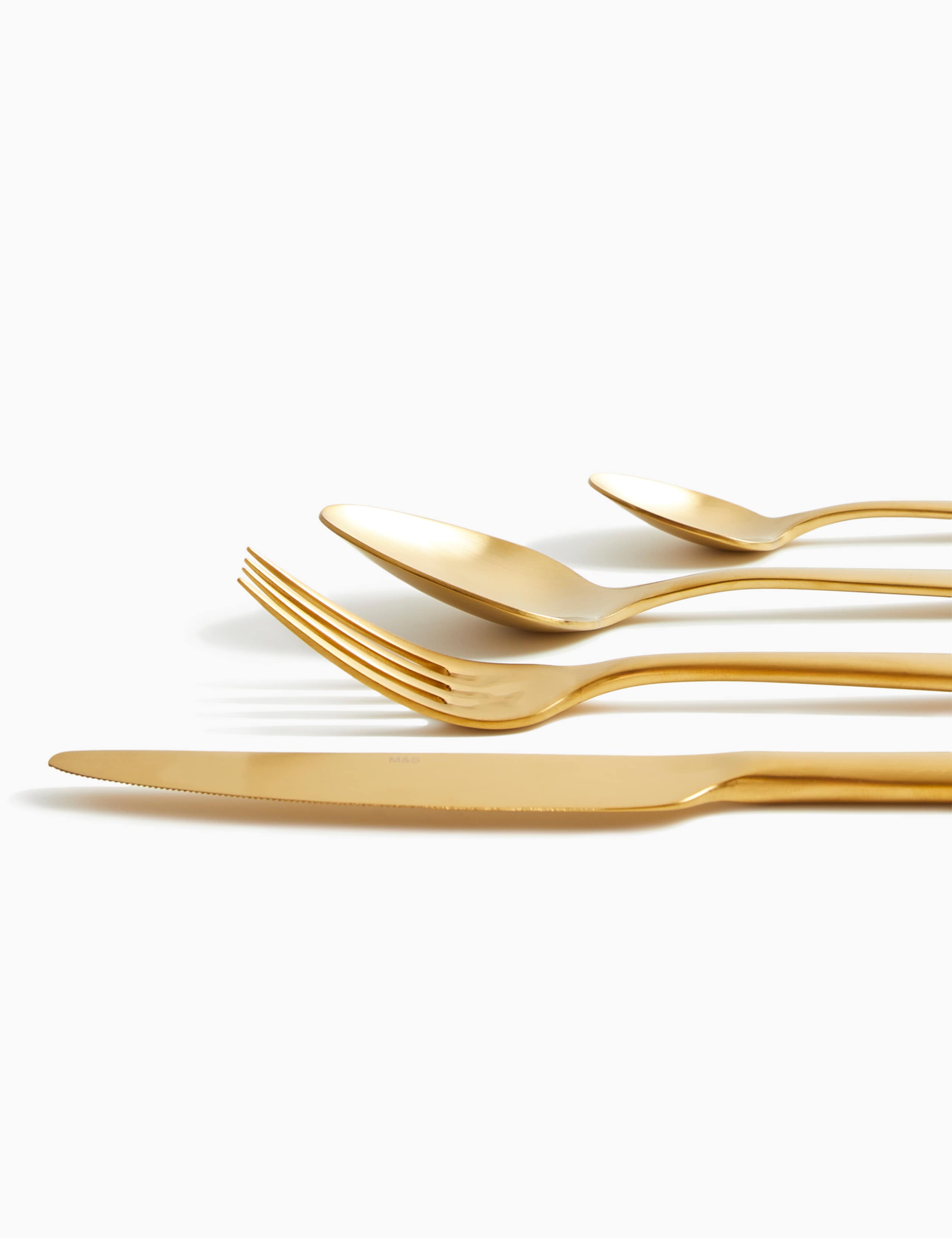 16 Piece Maxim Brushed Gold Cutlery Set 3 of 4