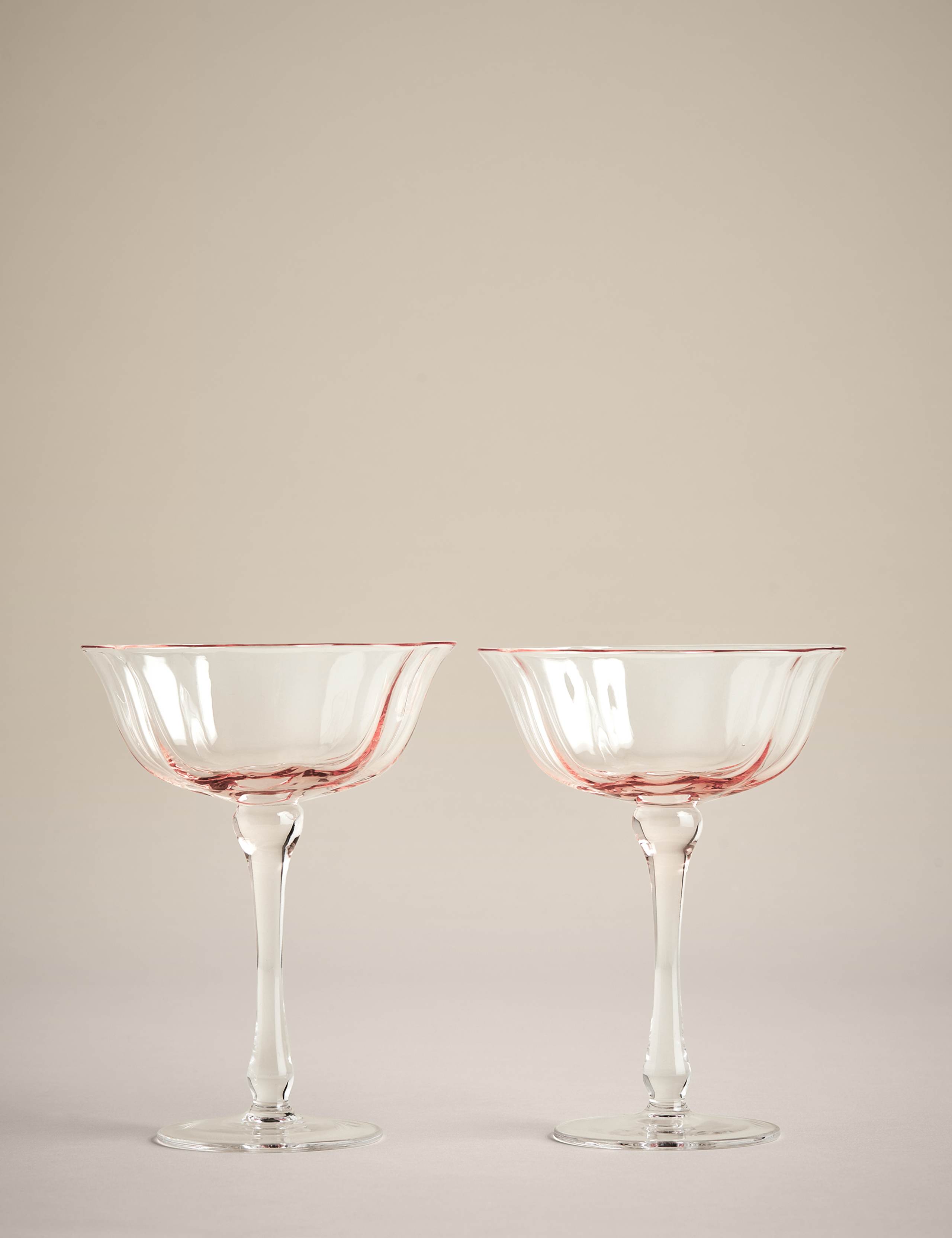 Set of 2 Fleur Ombré Coupe Glasses 5 of 5
