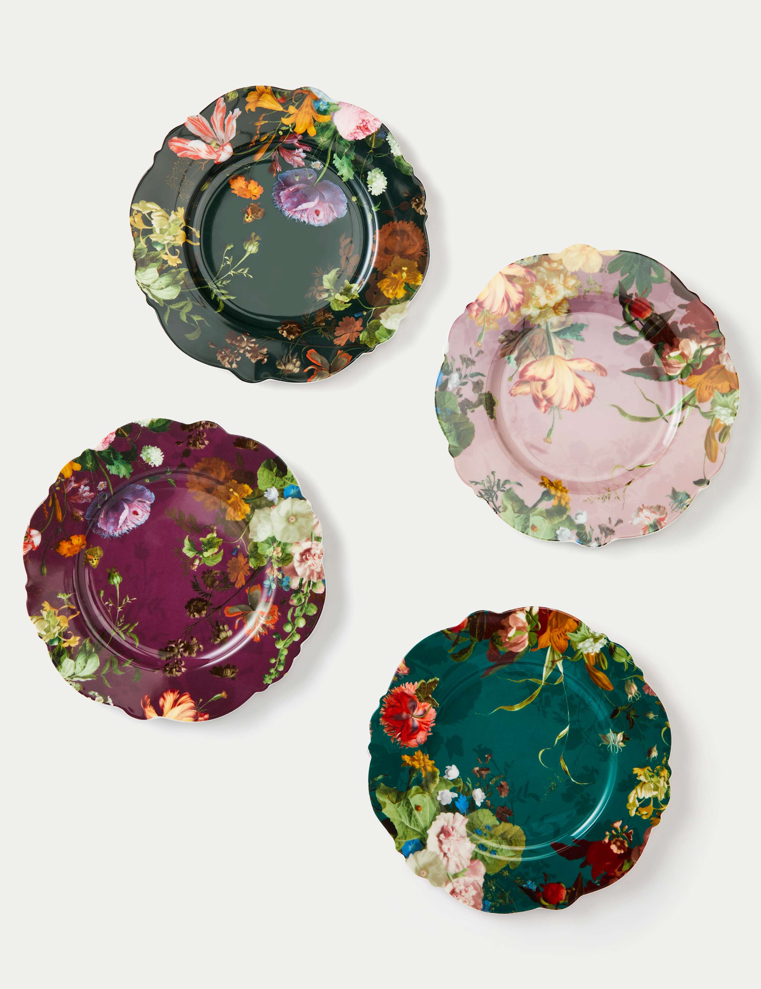 Set of 4 Floral Side Plates 3 of 6