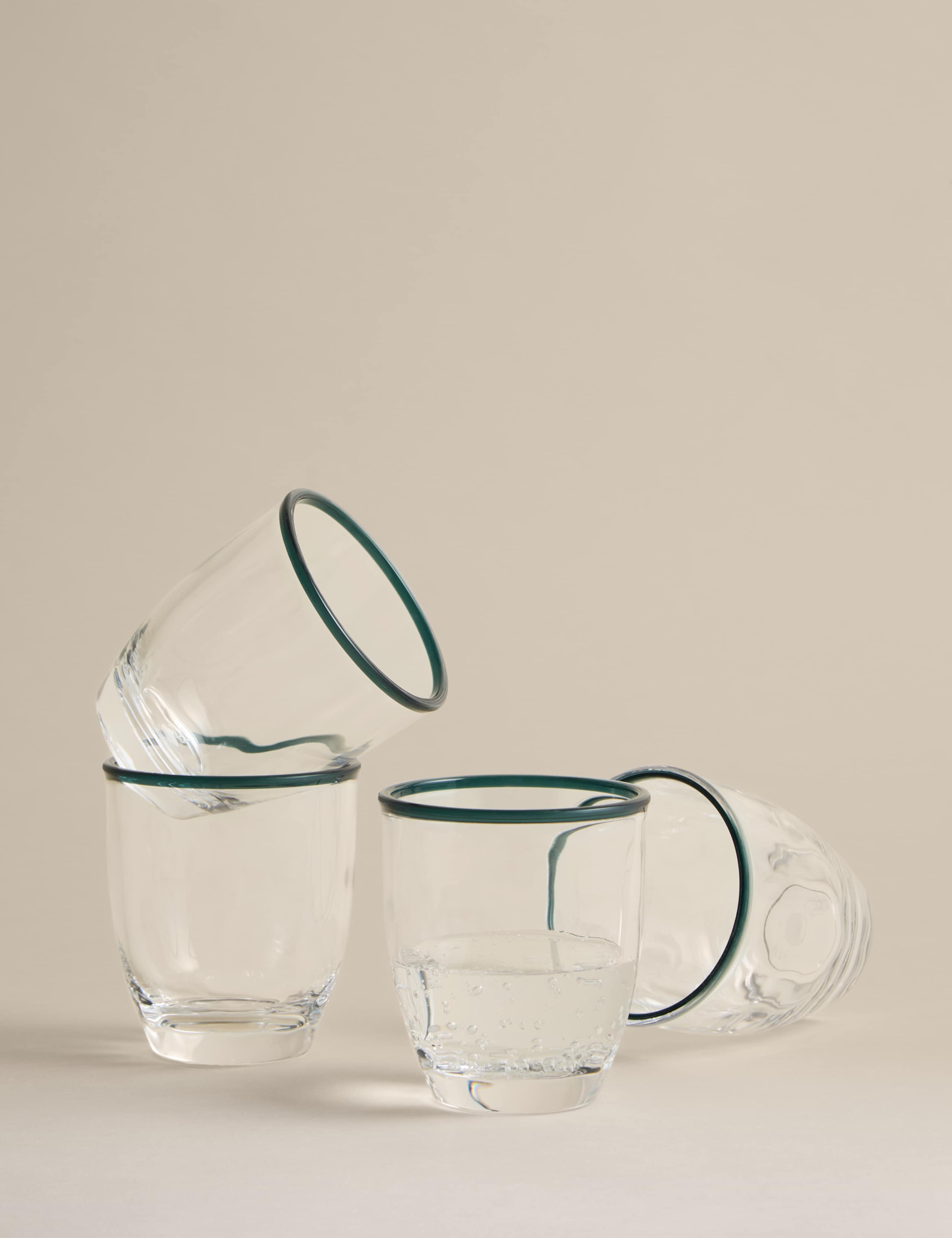 Set of 4 Contrast Rim Acrylic Picnic Tumblers 4 of 4