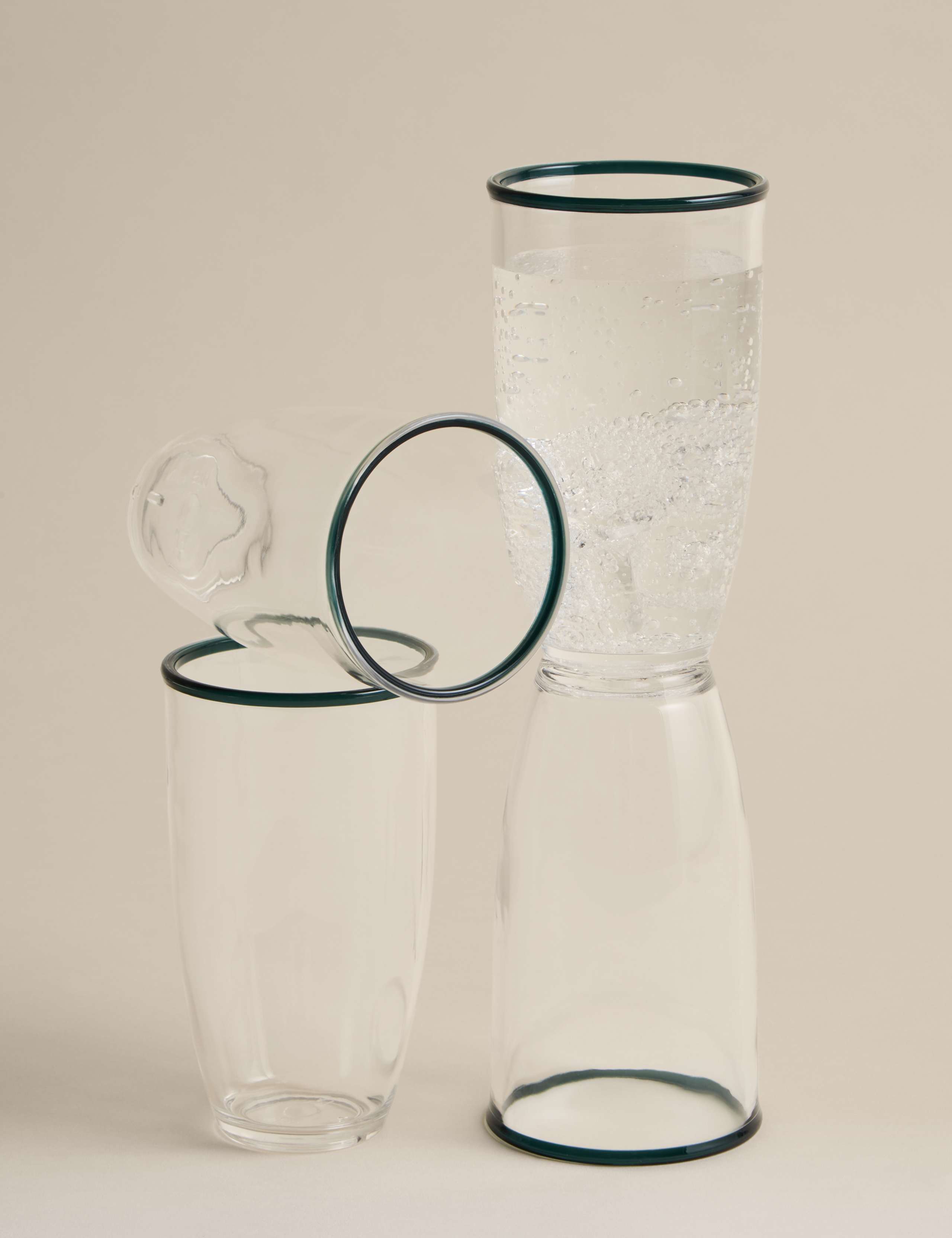 Set of 4 Contrast Rim Acrylic Picnic Hi Balls 3 of 4