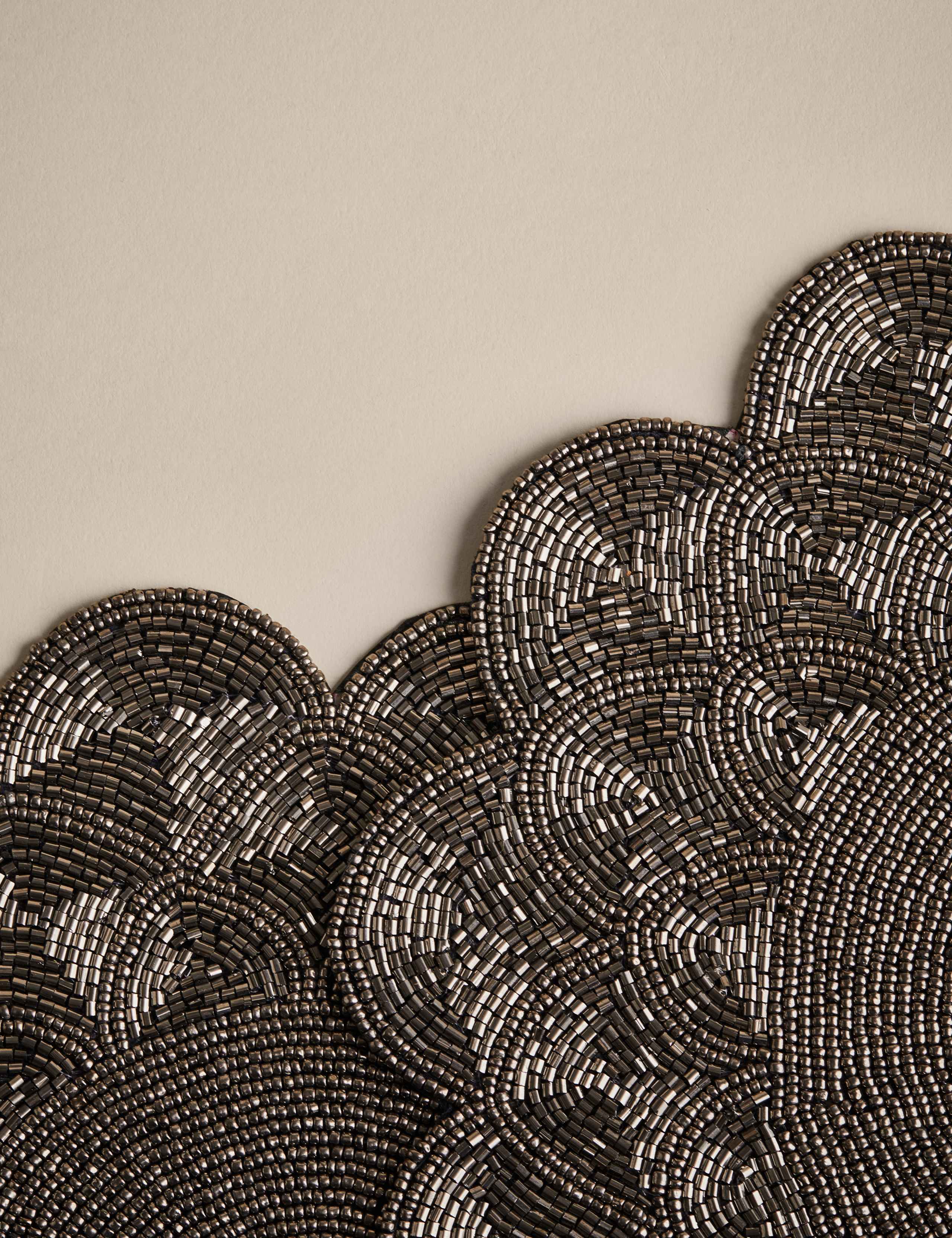 Set of 2 Beaded Scallop Placemats 3 of 3