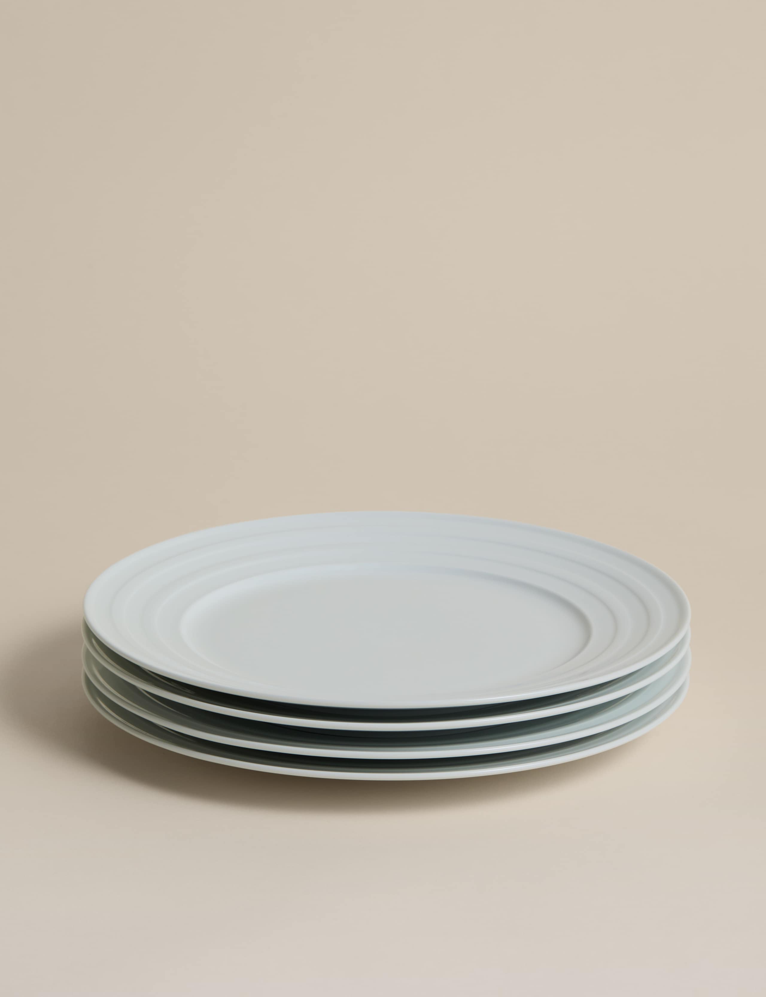 Set of 4 Burford Embossed Rim Dinner Plates 4 of 5