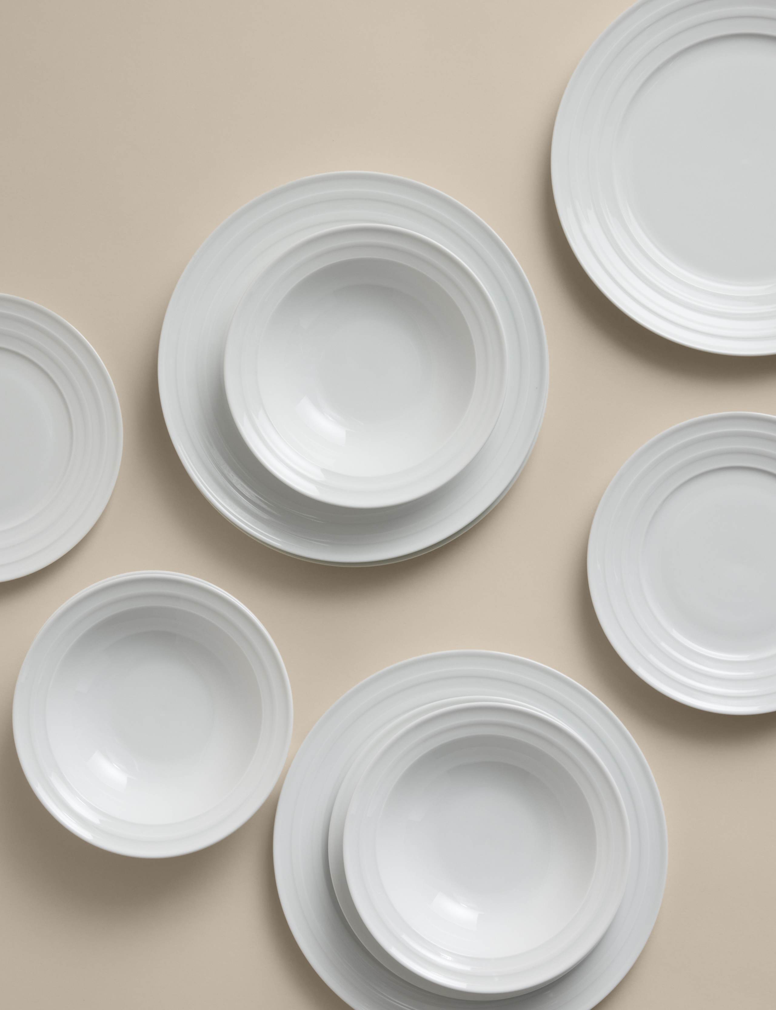 12 Piece Burford Embossed Rim Dinner Set 4 of 5
