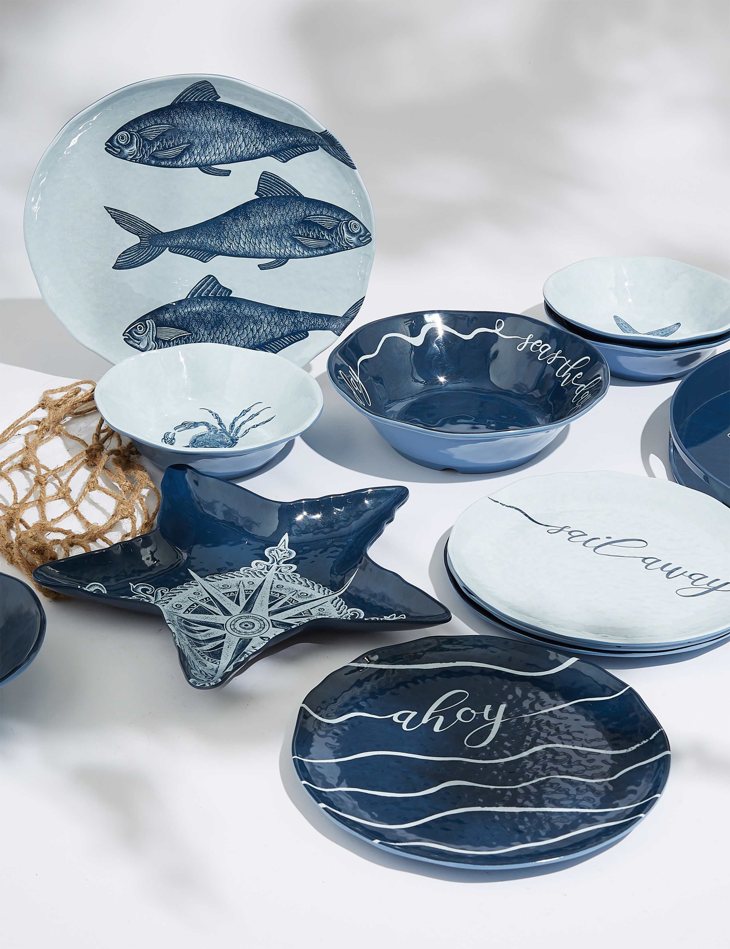 Set of 4 Nautical Dinner Plates 5 of 5
