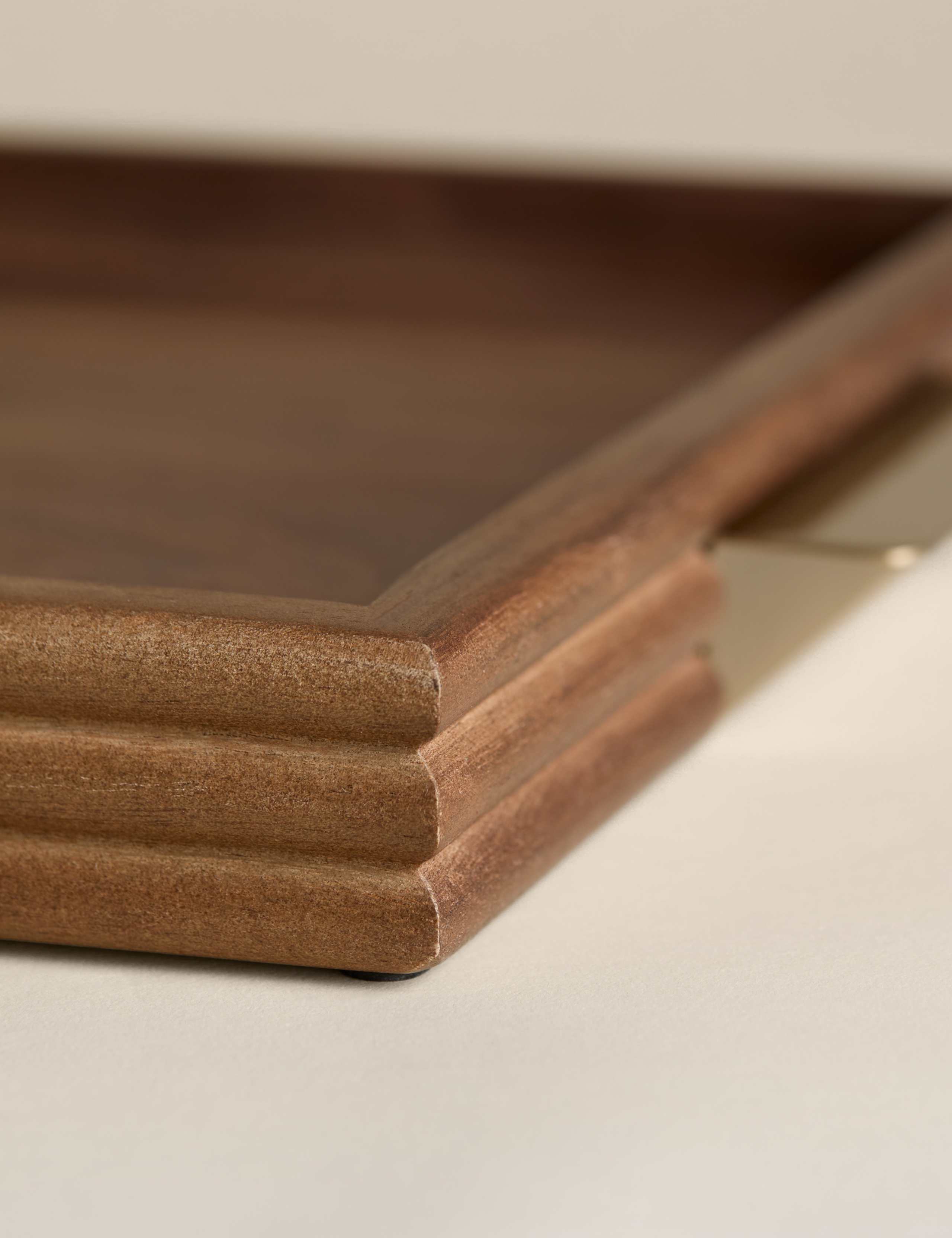 Wooden Ribbed Tray 2 of 6