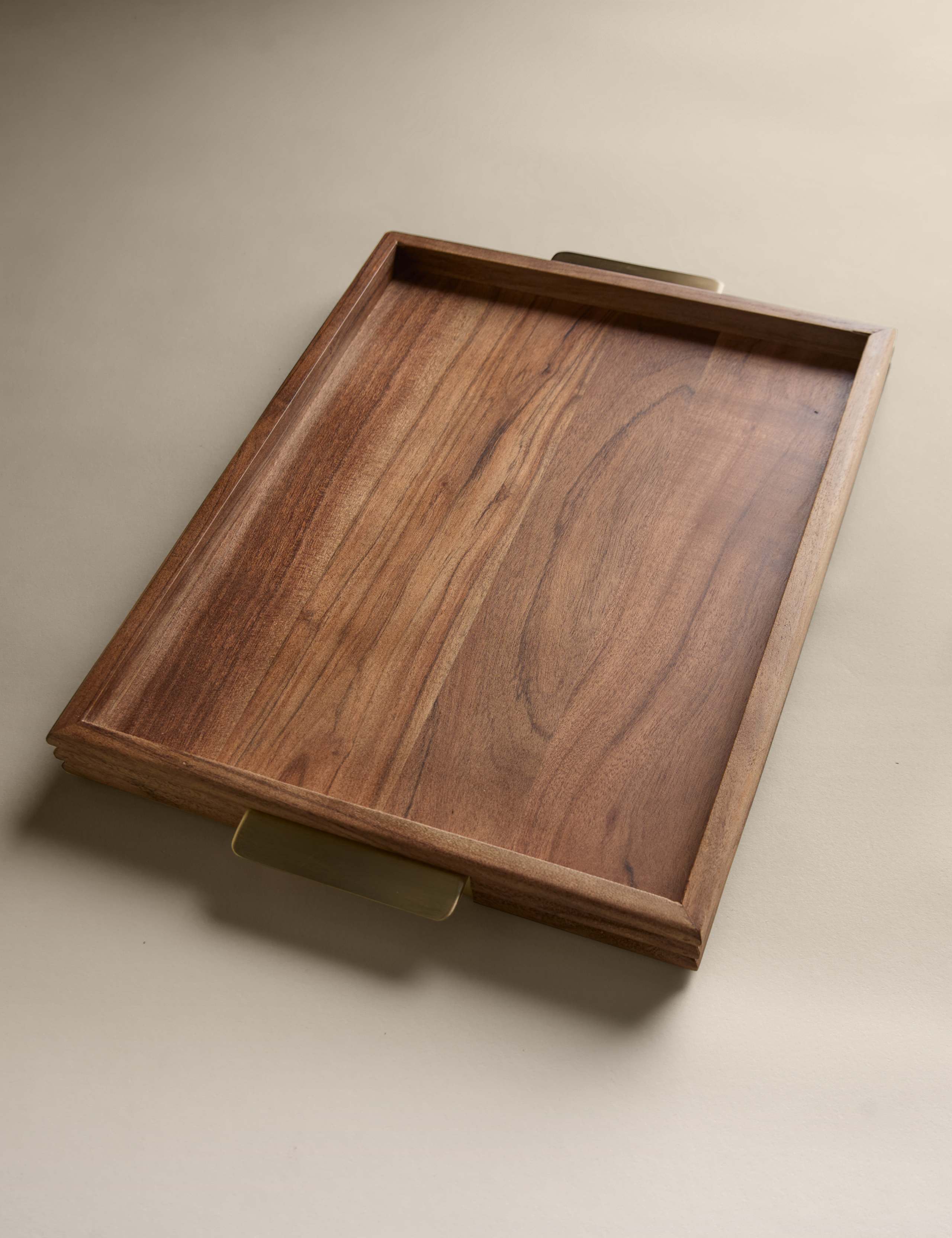 Wooden Ribbed Tray 3 of 6