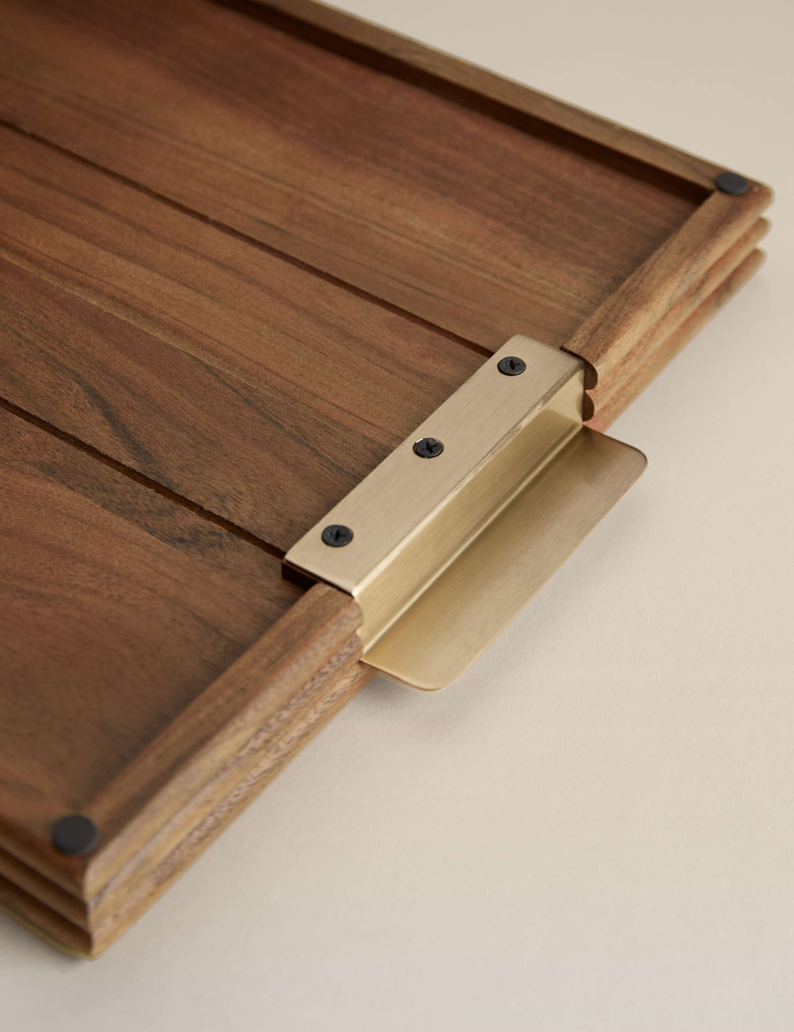 Wooden Ribbed Tray 6 of 6