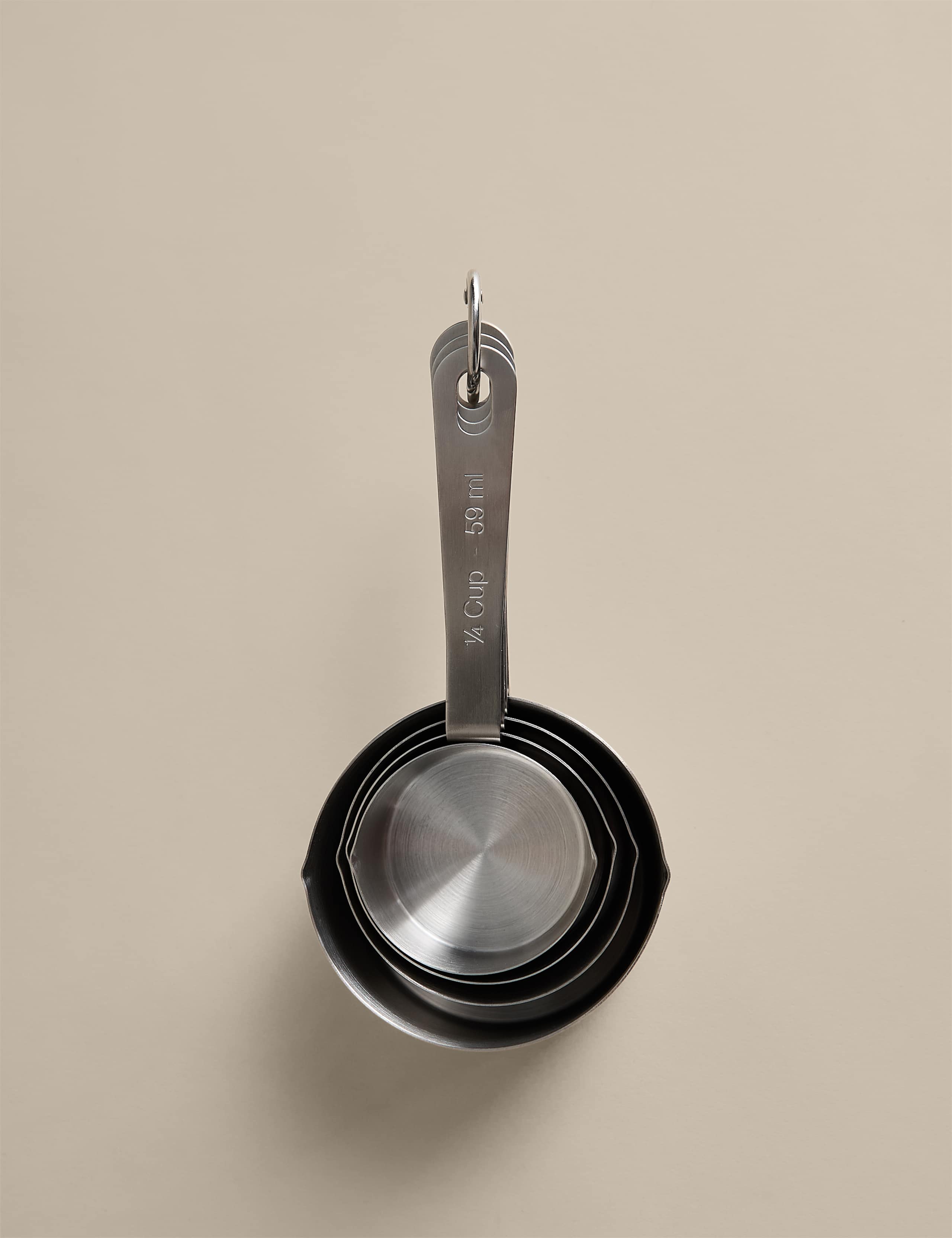 4 Piece Stainless Steel Measuring Cups 2 of 3