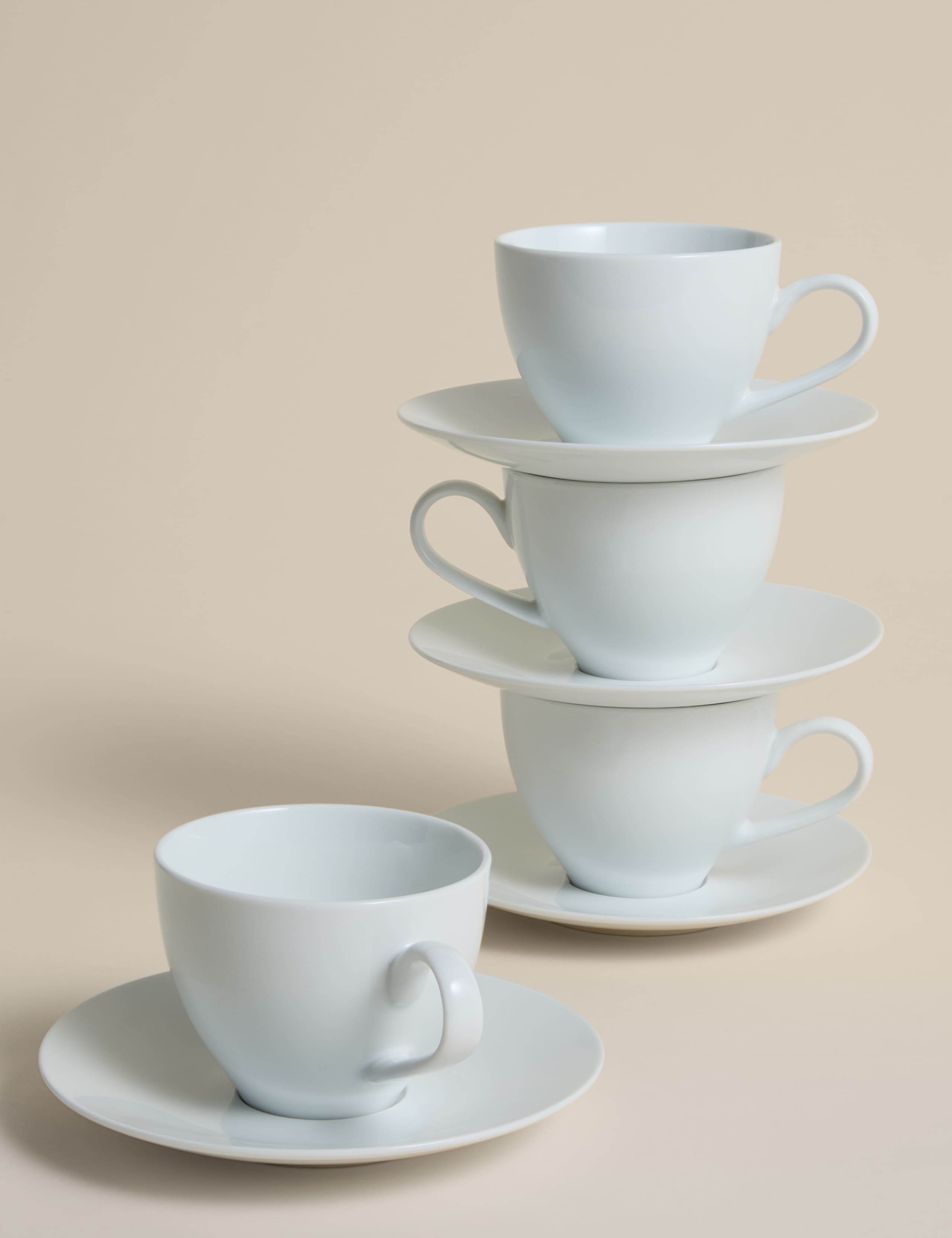 Set of 4 Burford Coupe Cups & Saucers 1 of 4