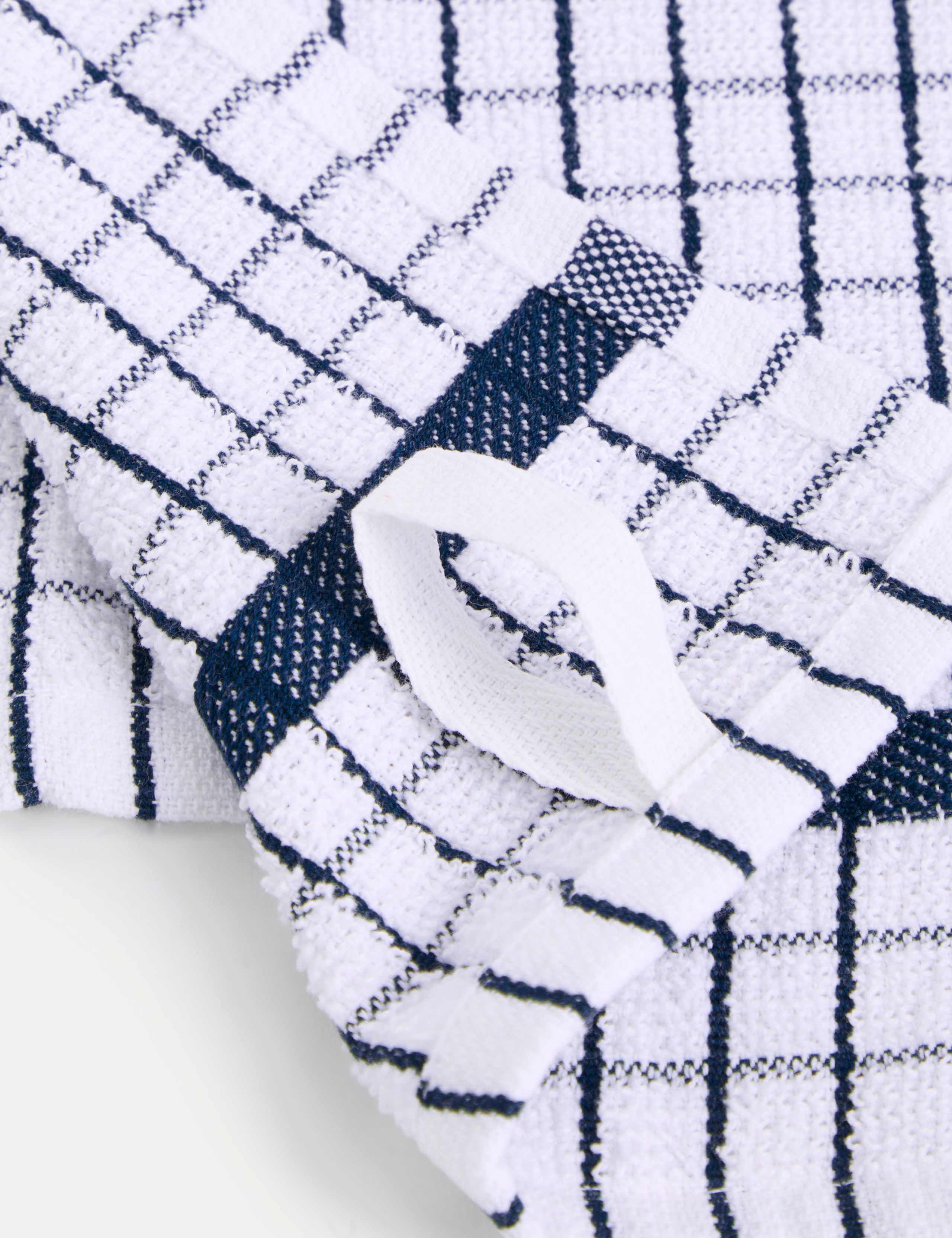 Set of 5 Checked Terry Tea Towels 3 of 3