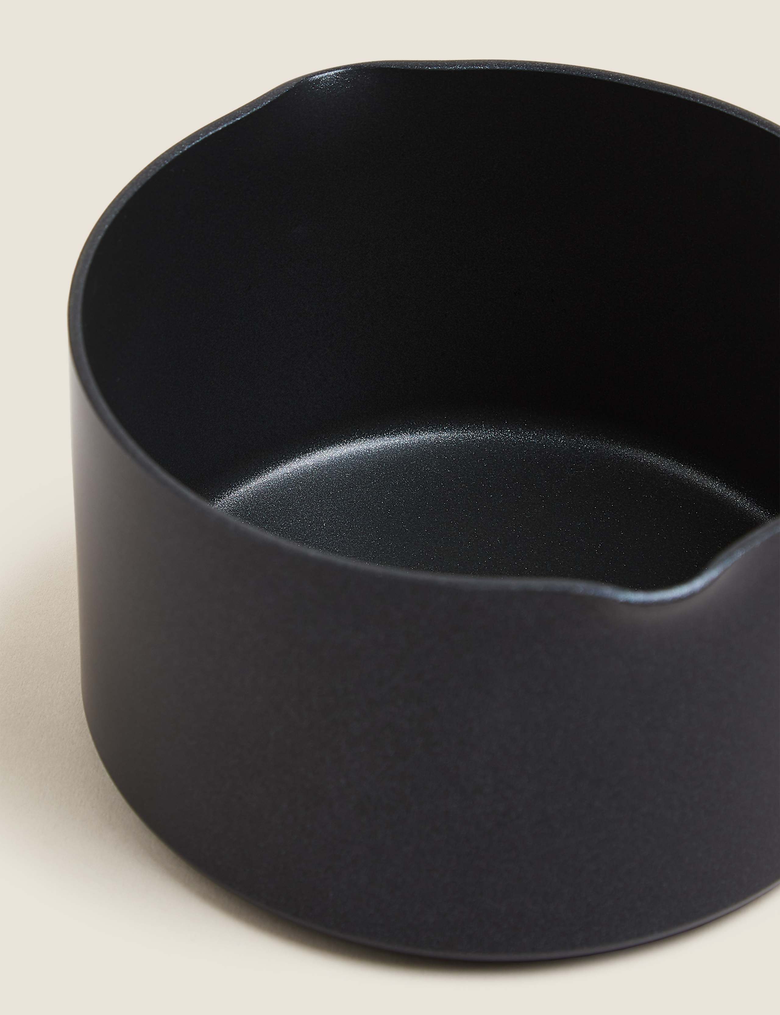 Black Aluminium 14cm Non-Stick Milk Pan 2 of 3