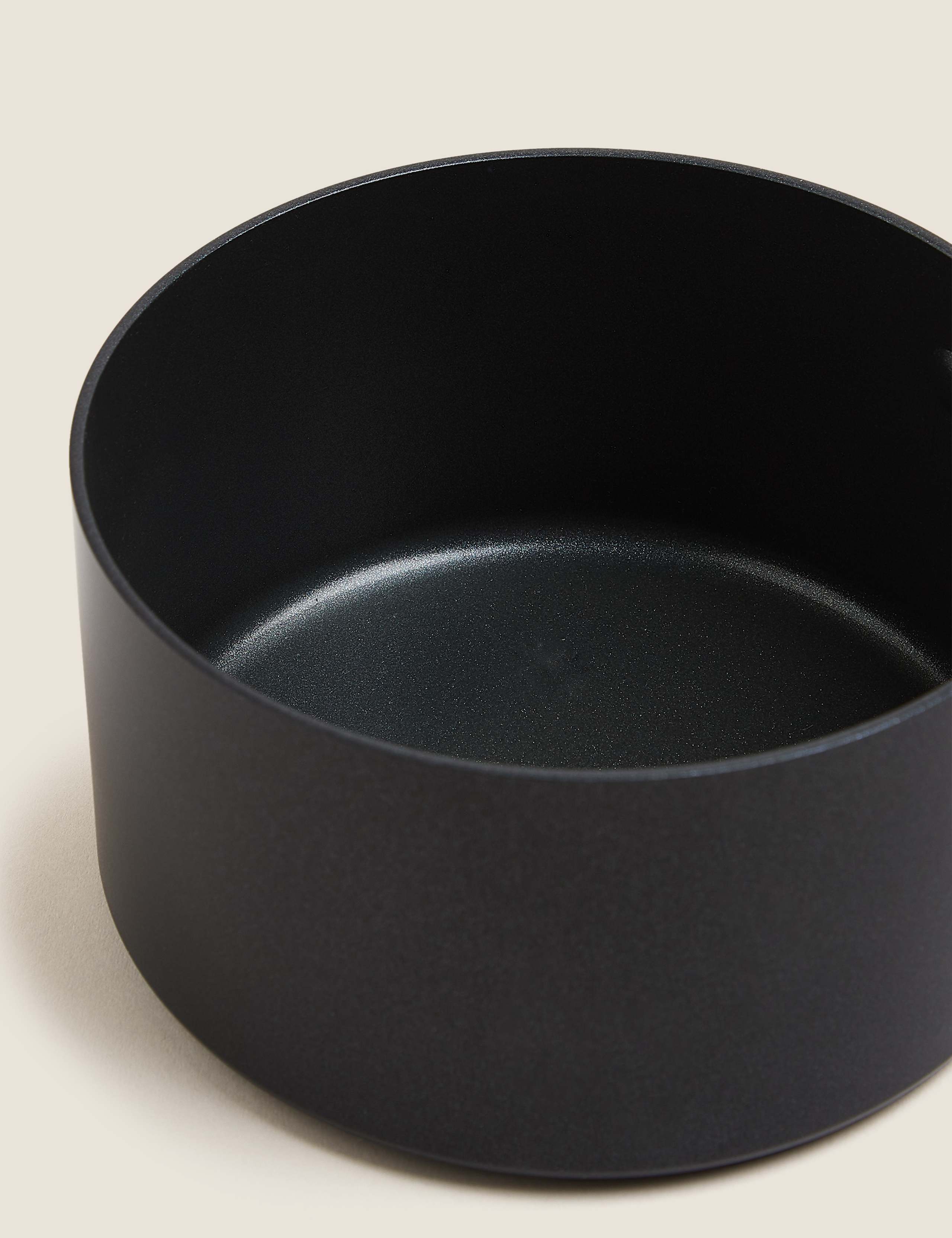 Black Aluminium 16cm Non-Stick Saucepan 2 of 3
