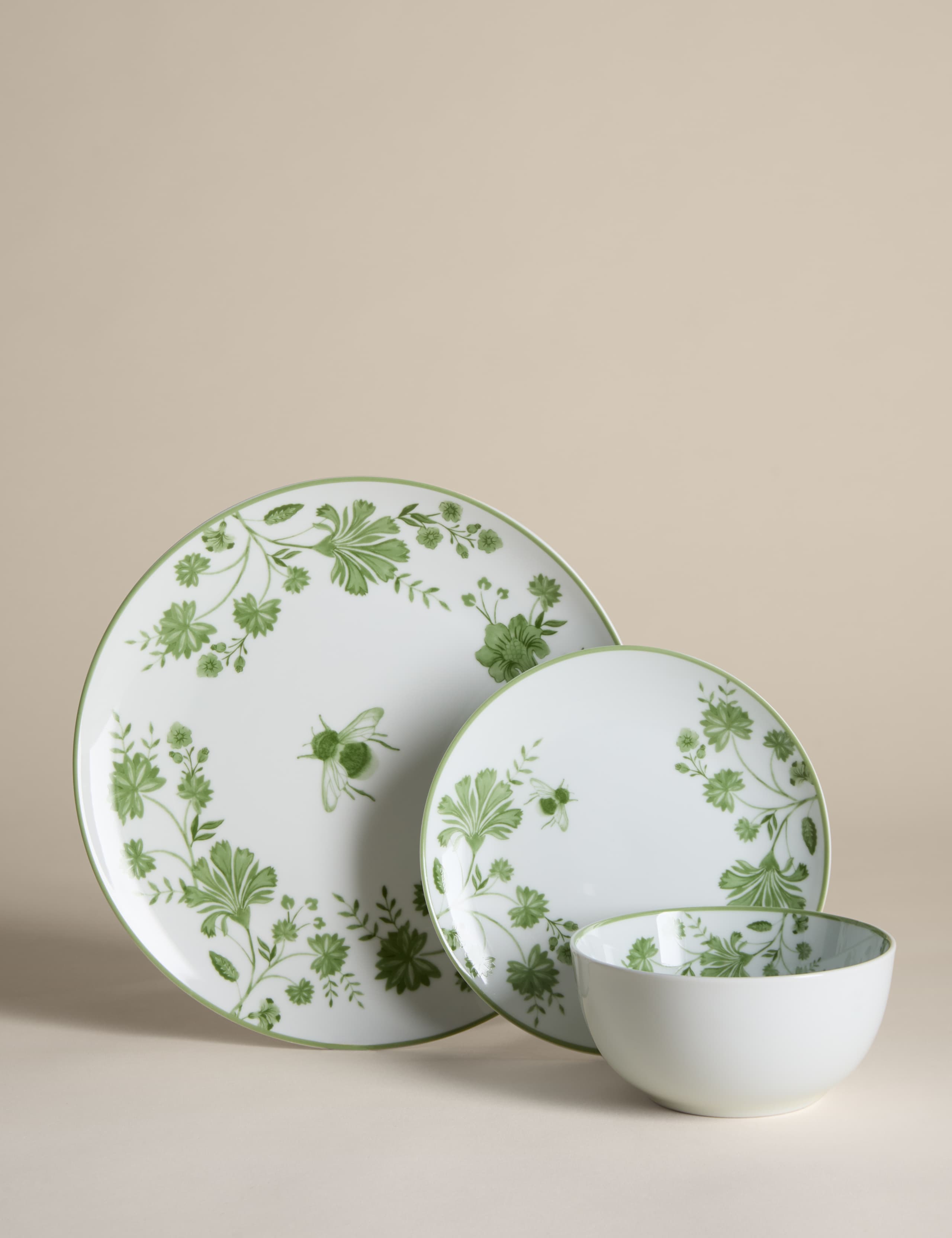 12 Piece Floral Bee Dinner Set 4 of 7