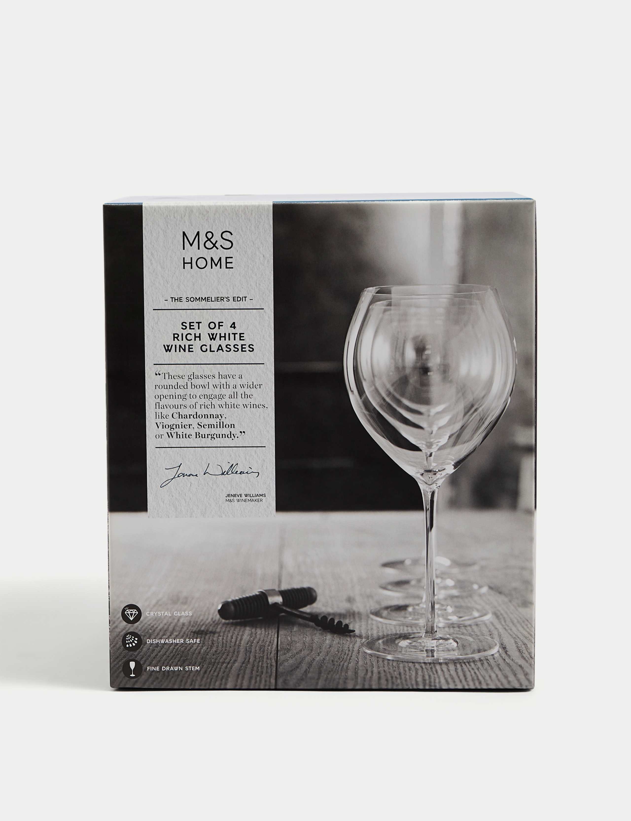 Set of 4 Rich White Wine Glasses 4 of 5