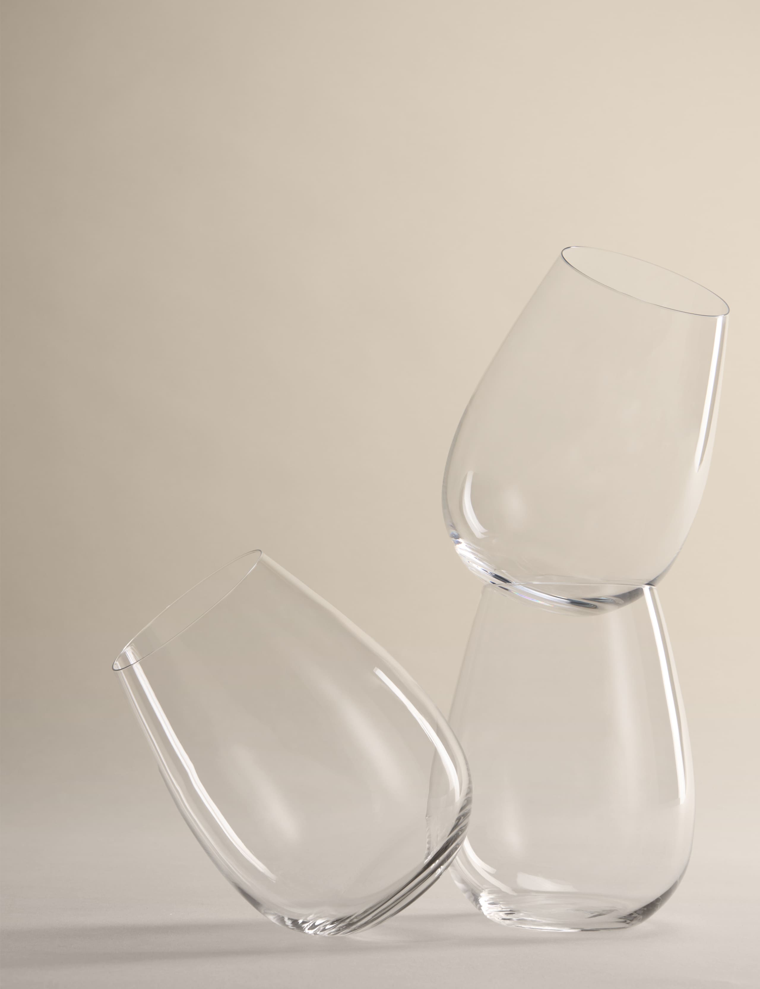 Set of 4 Ultra Light Crystal Stemless Wine Glasses 3 of 5