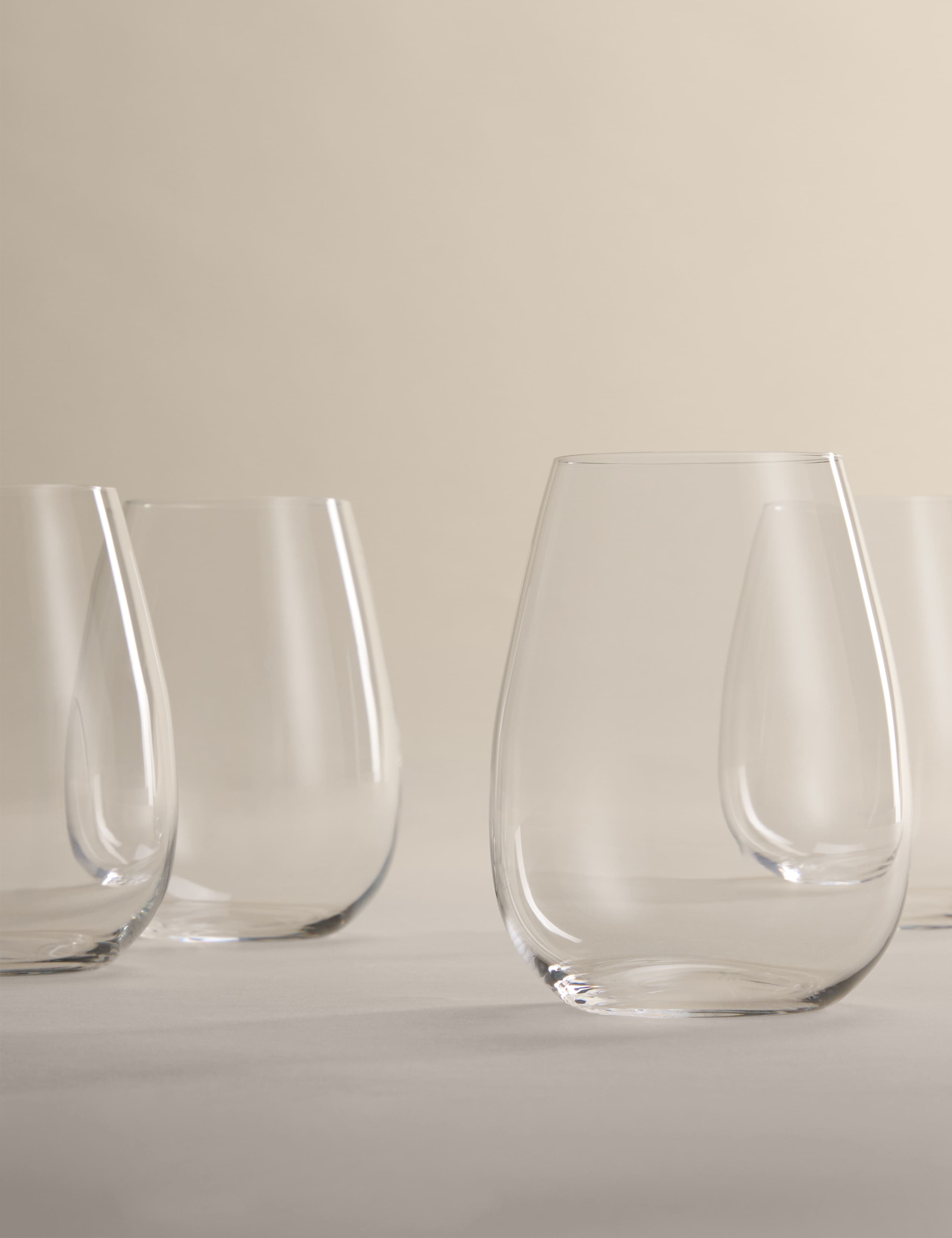 Set of 4 Ultra Light Crystal Stemless Wine Glasses 1 of 5