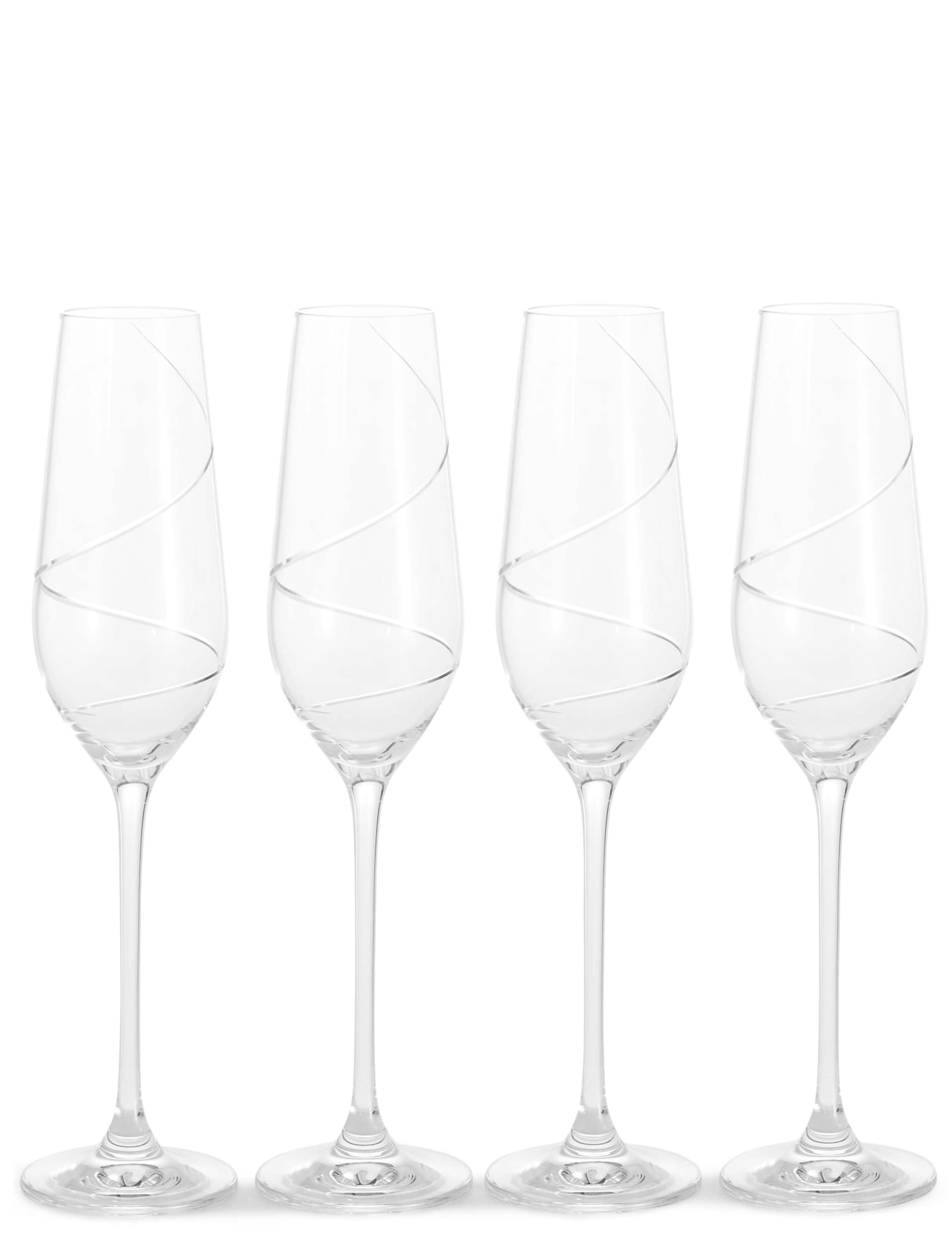 Swirl 4 Pack Champagne Flutes 2 of 3