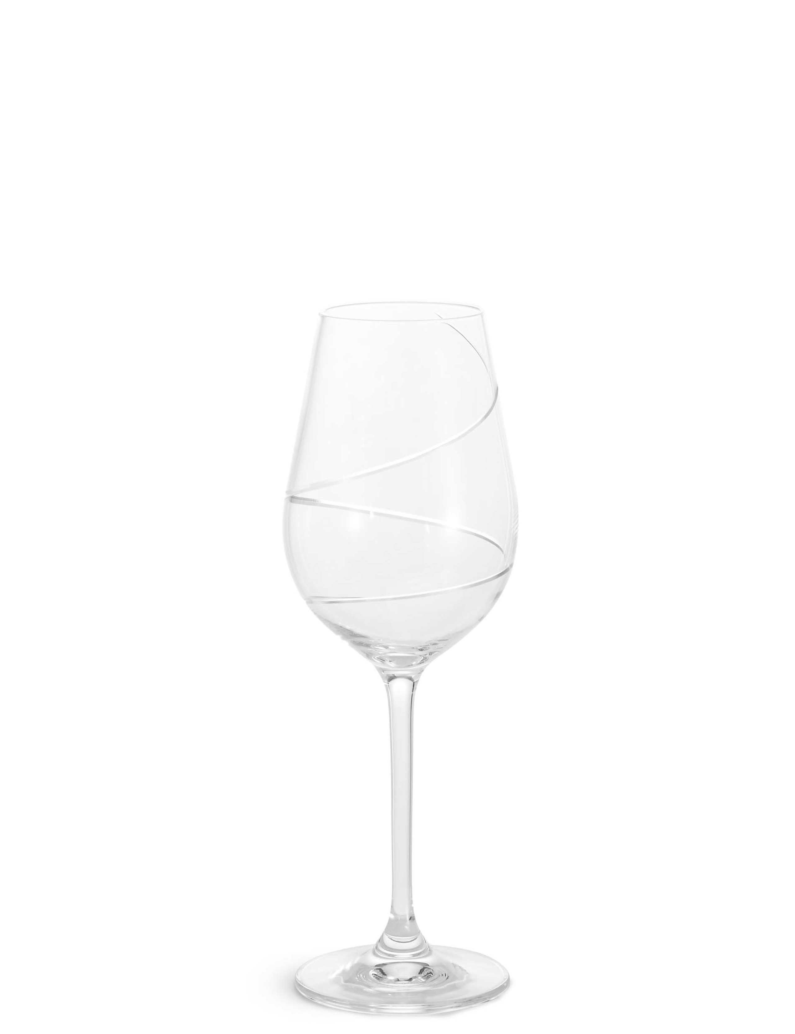 Set of 4 Swirl White Wine Glasses 1 of 3