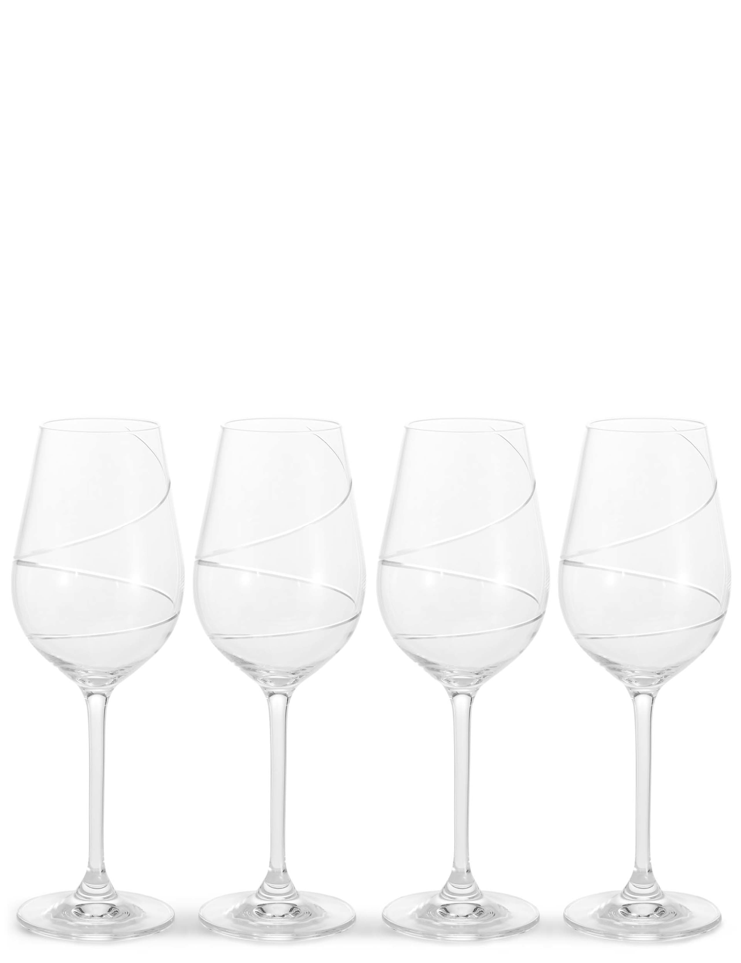 Set of 4 Swirl White Wine Glasses 3 of 3