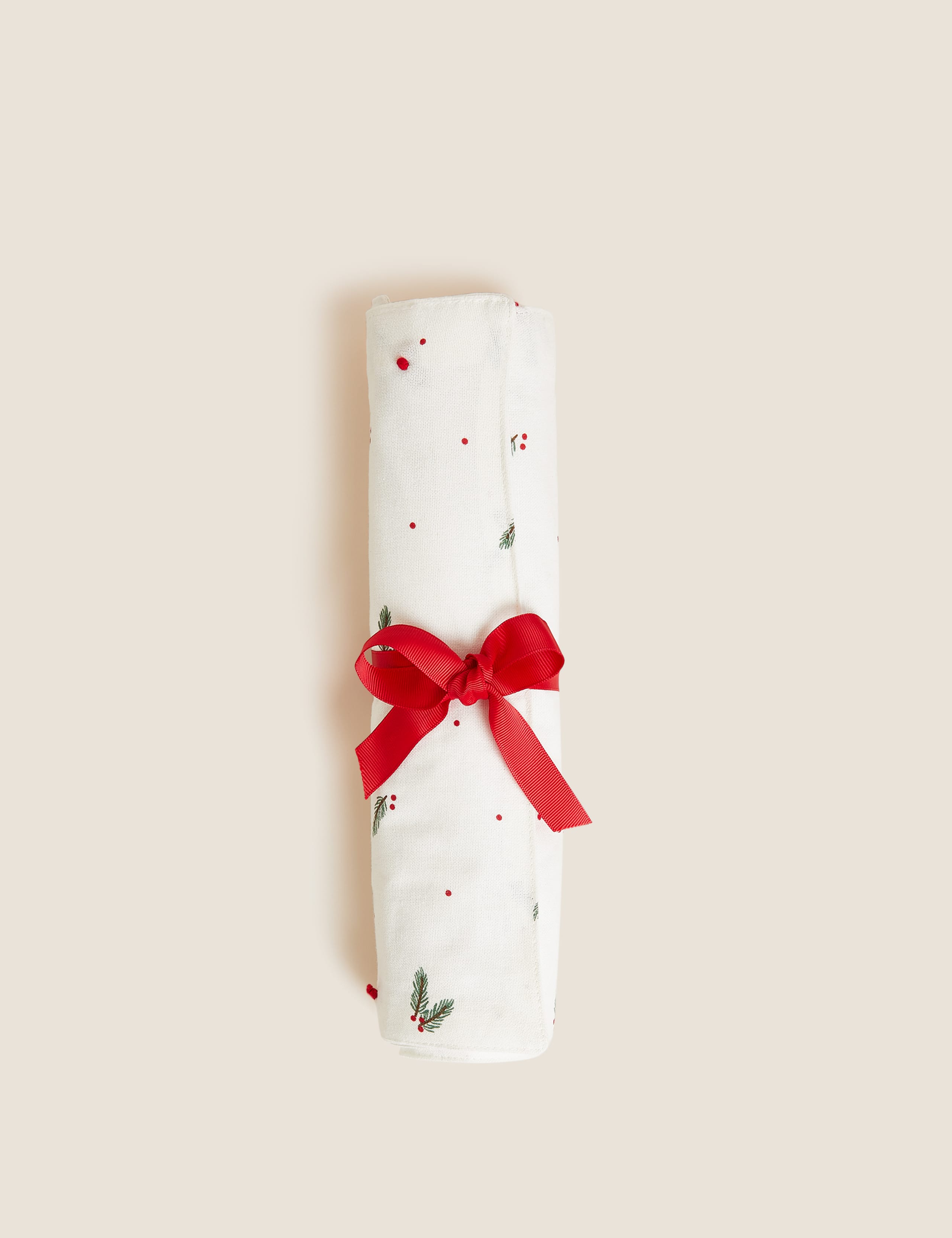 Pure Cotton Christmas Holly Table Runner 2 of 3