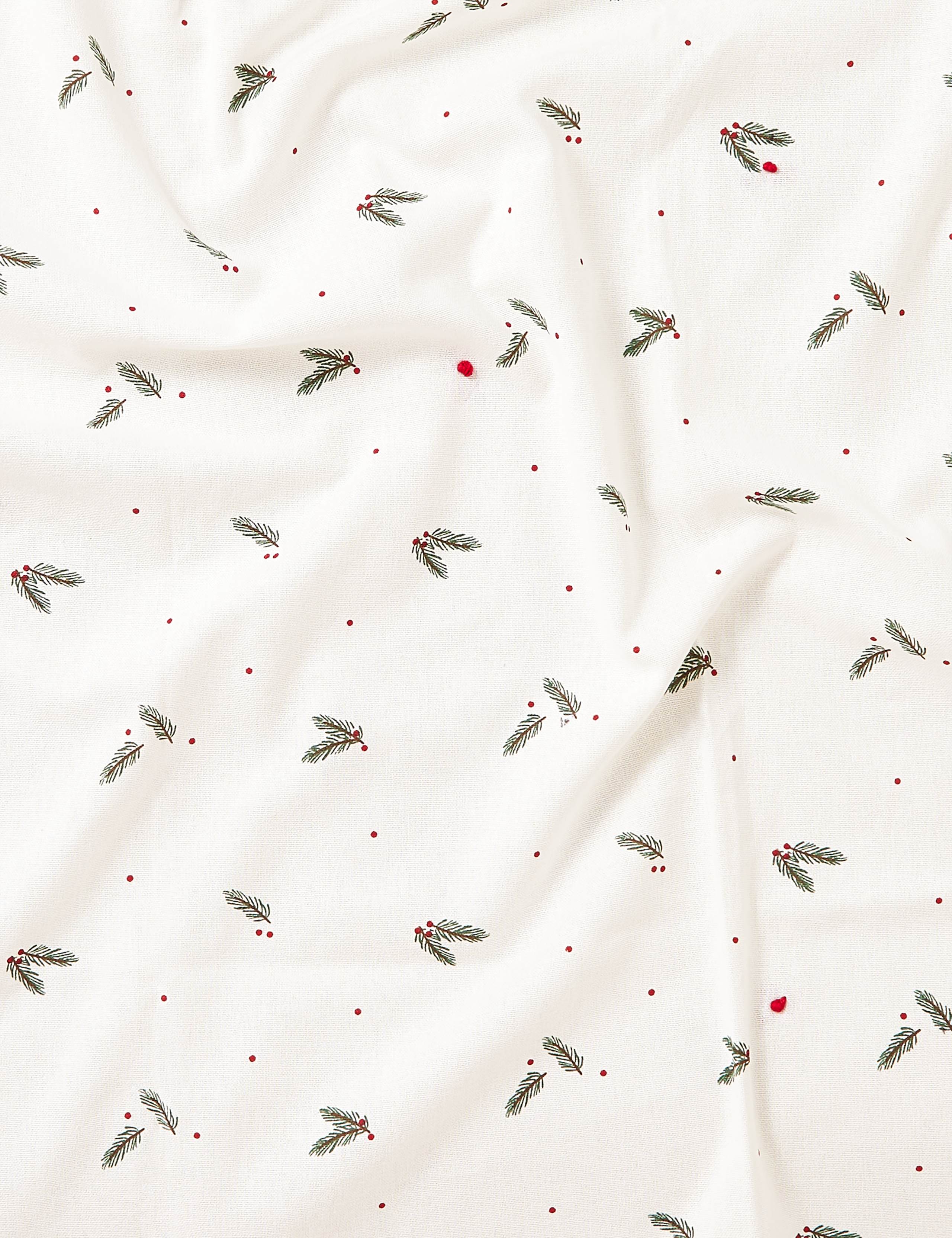 Pure Cotton Christmas Holly Tablecloth 4 of 4