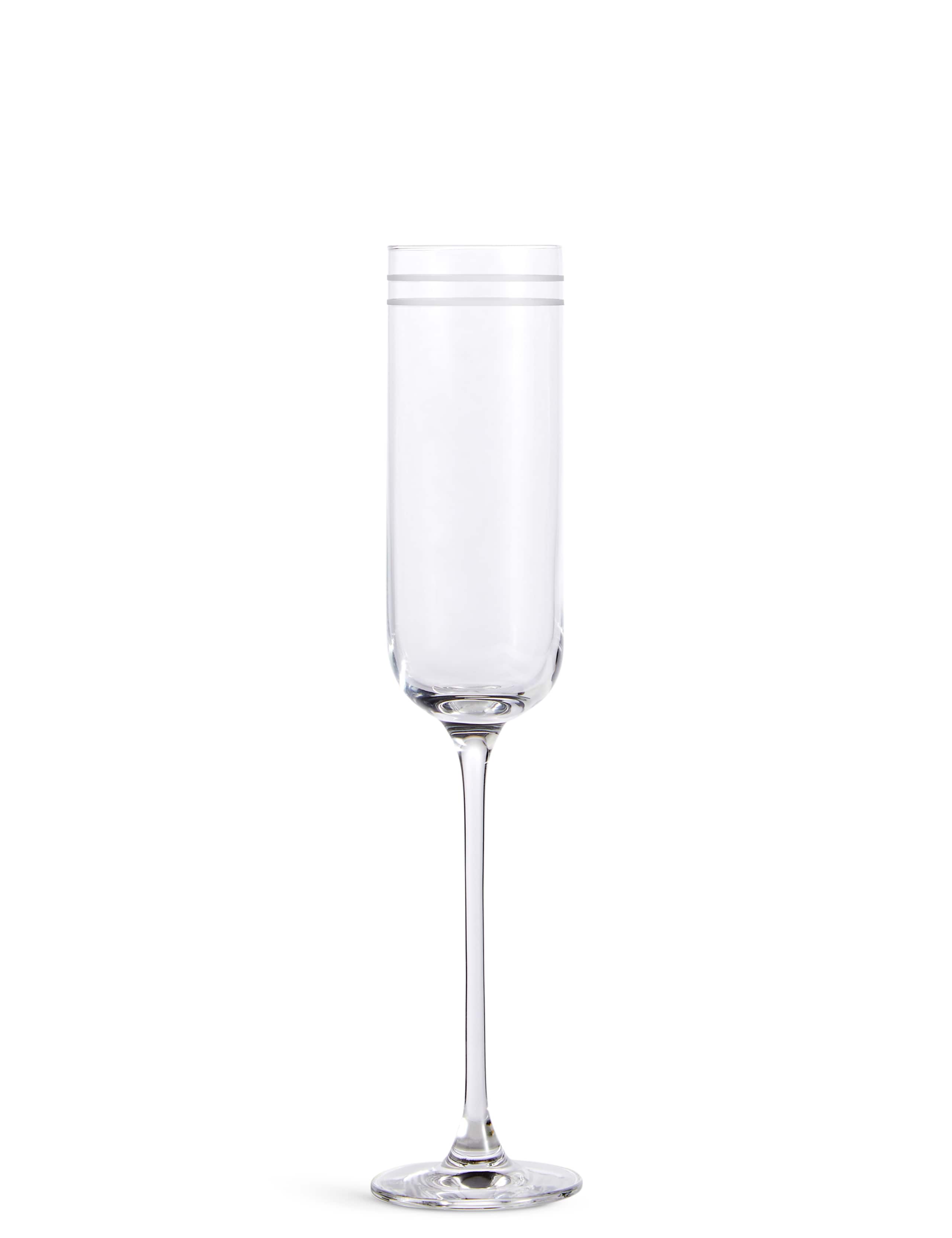 Set of 4 Marlowe Stripe Champagne Flutes 1 of 4