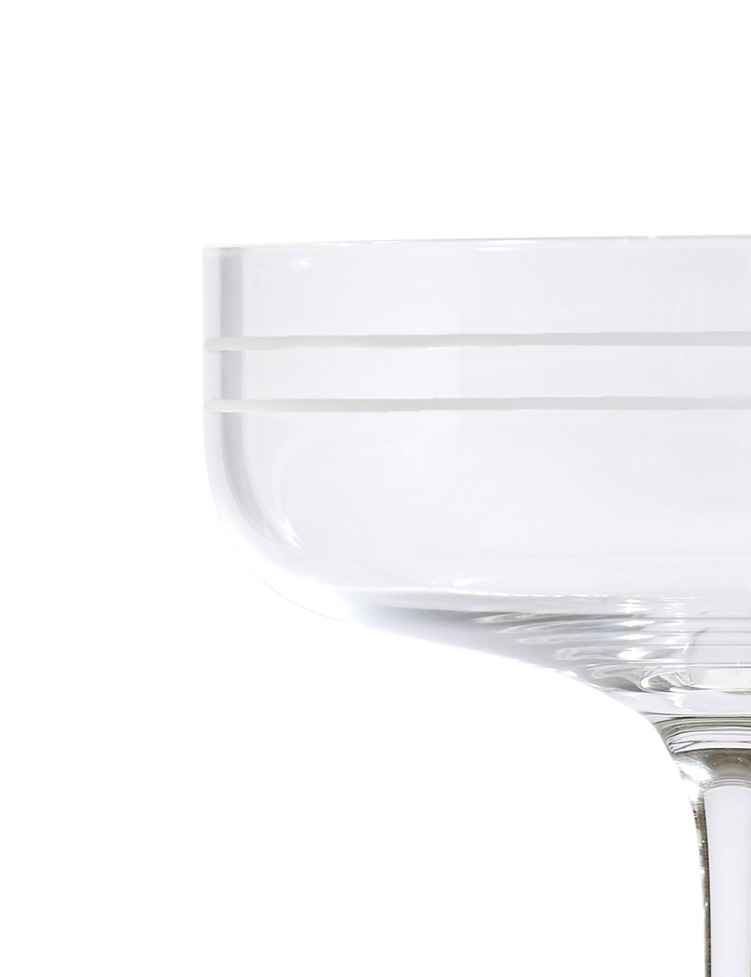 Set of 4 Marlowe Stripe Champagne Saucers Set 3 of 4