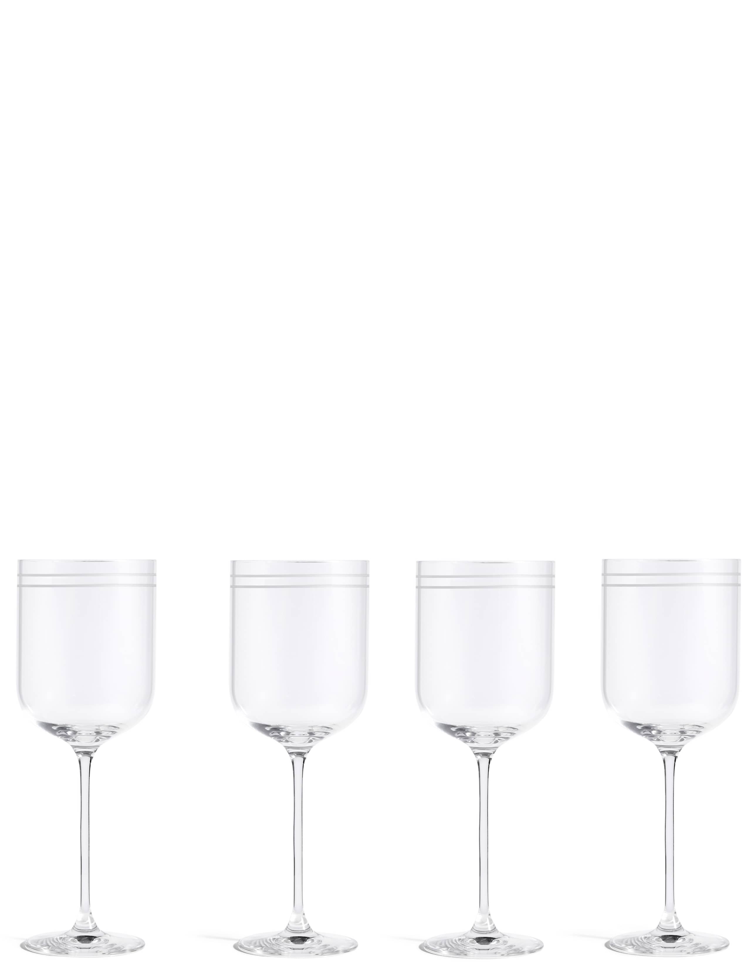 Set of 4 Marlowe Stripe White Wine Glasses 2 of 4