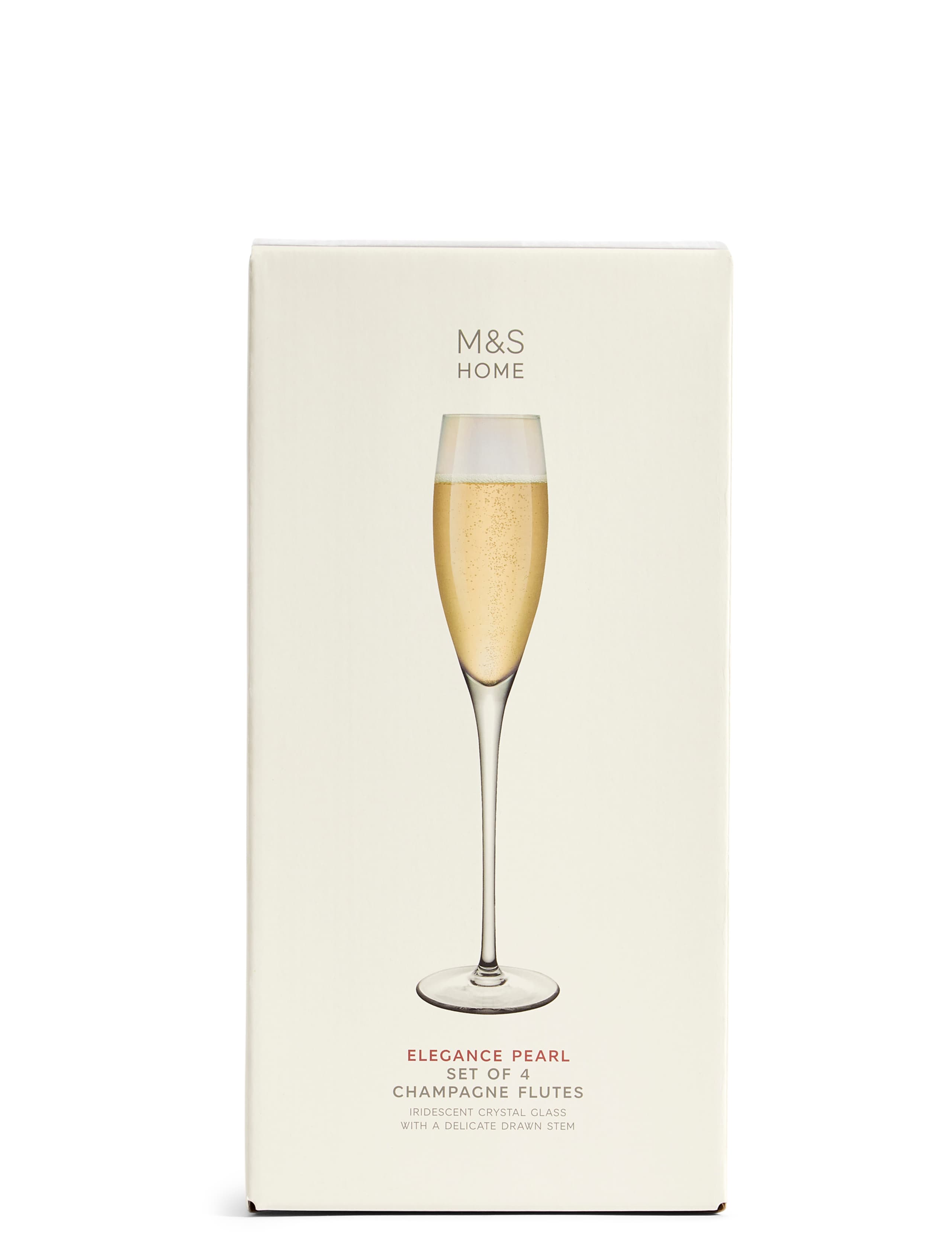Set of 4 Elegance Pearl Champagne Flutes 3 of 3