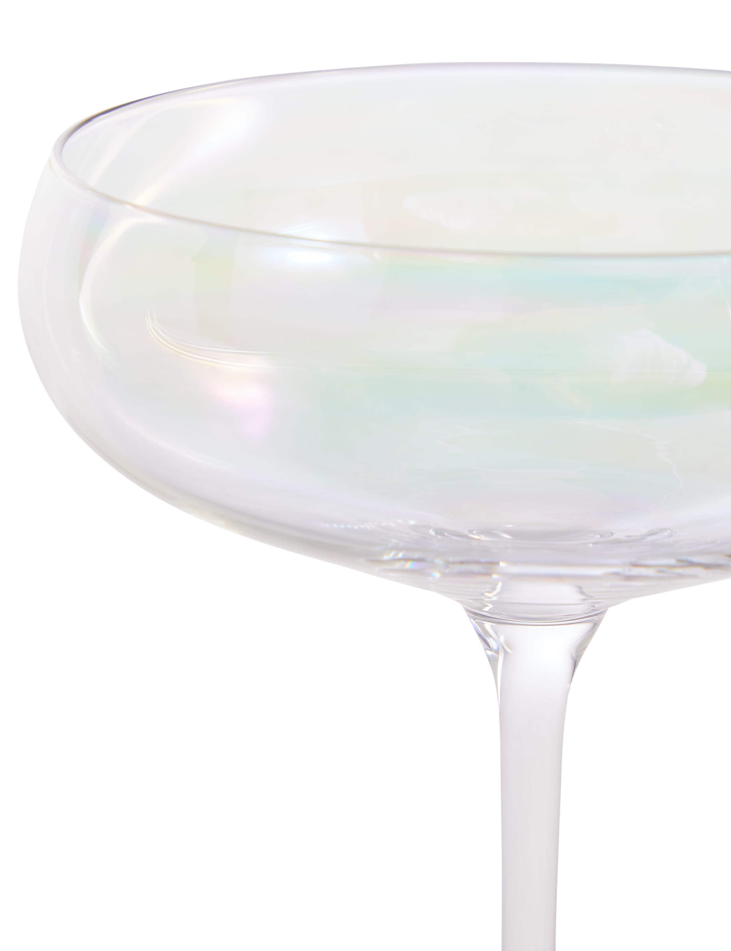 Set of 4 Elegance Pearl Champagne Saucers 3 of 4