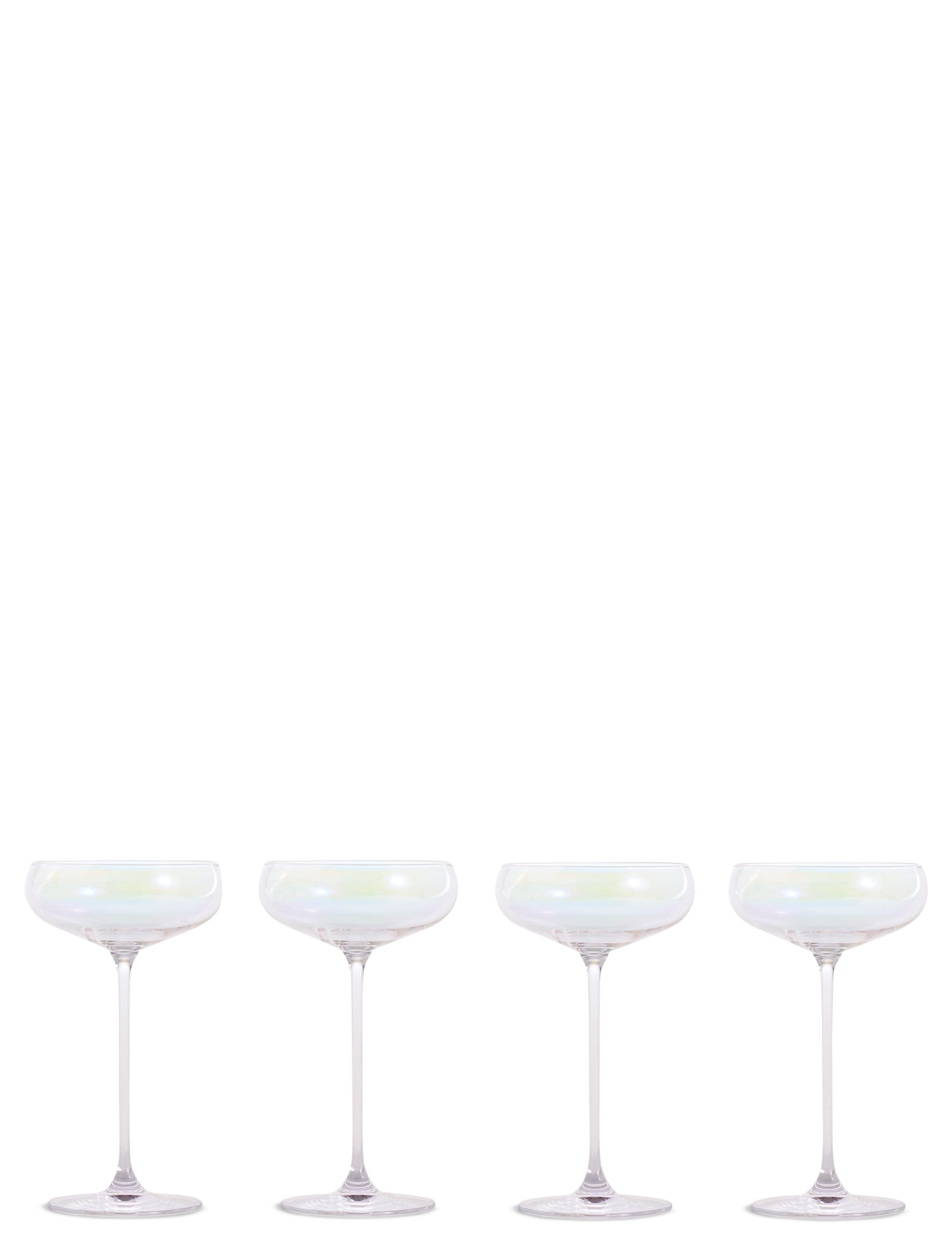 Set of 4 Elegance Pearl Champagne Saucers 2 of 4