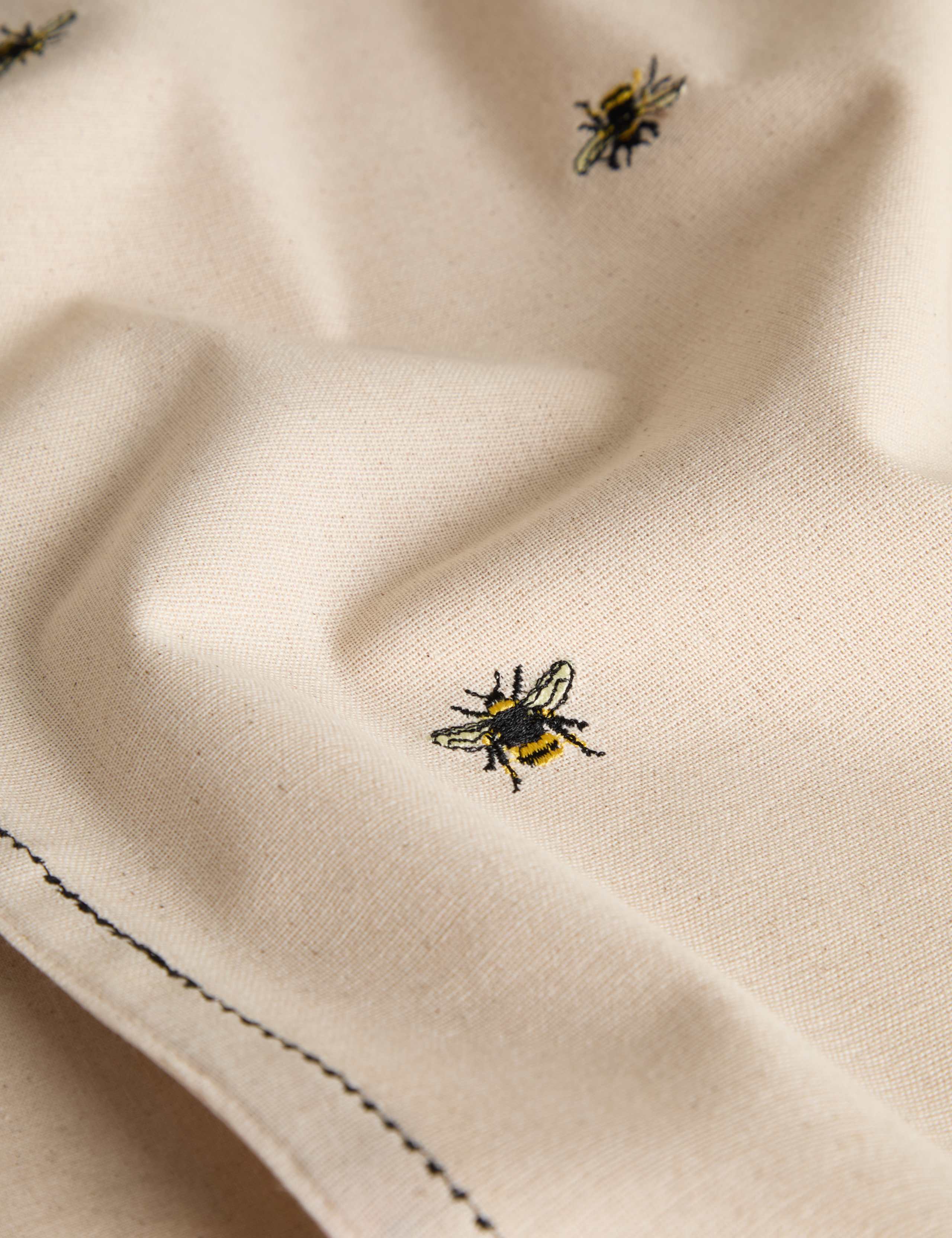 Pure Cotton Embroidered Bee Table Runner 6 of 7