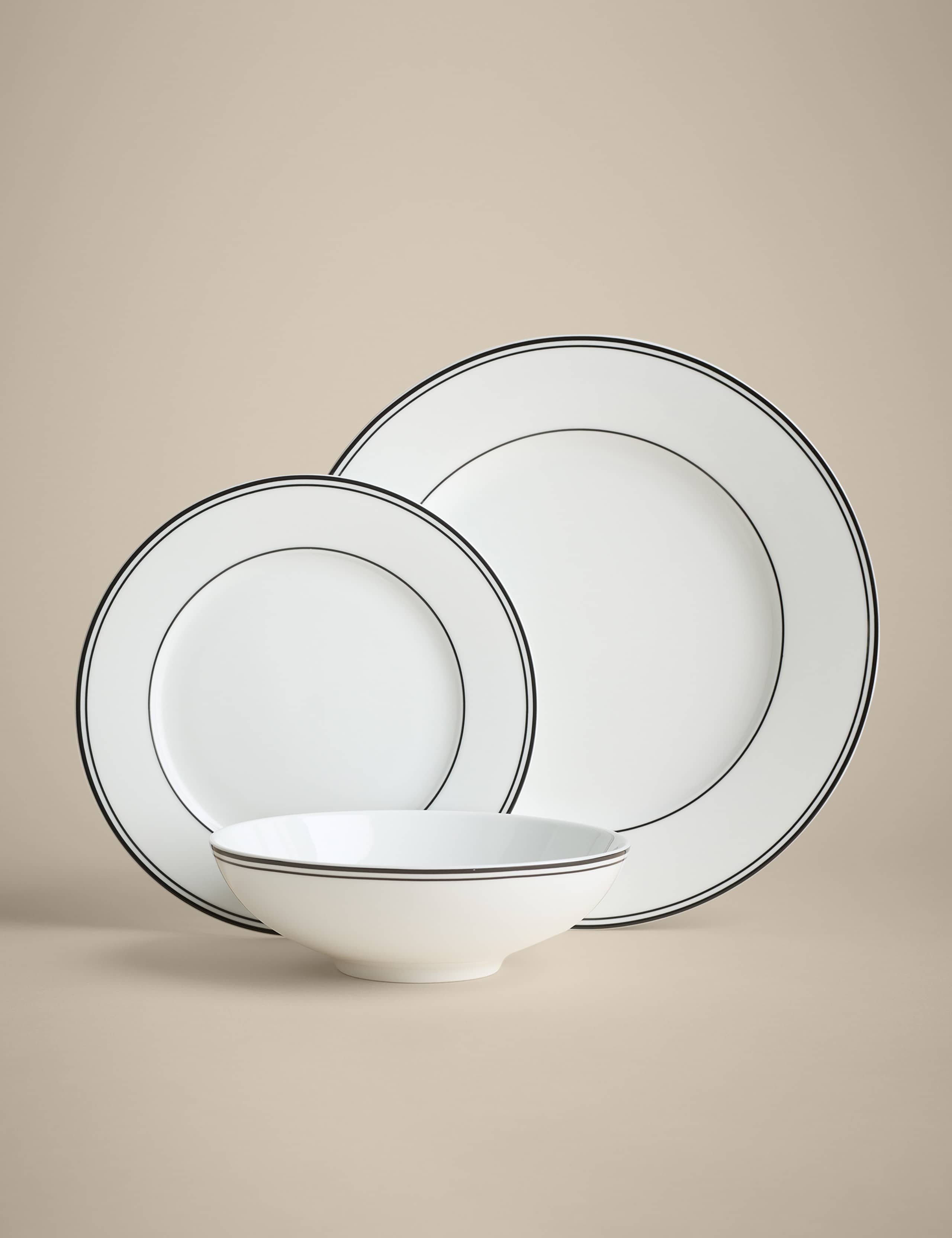 12 Piece Maxim Rim Dinner Set 3 of 6