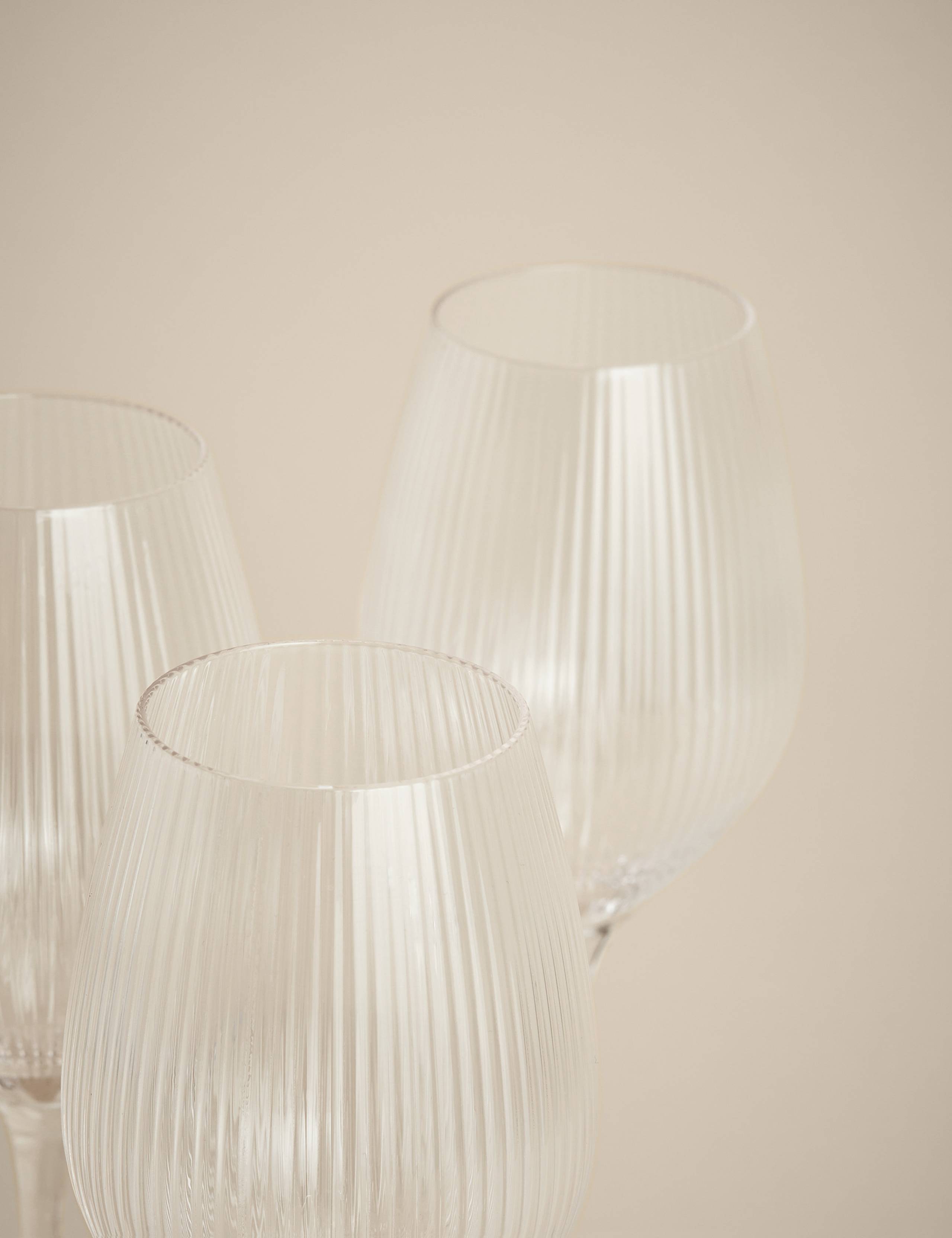Set of 6 Maxim Optic Ribbed Wine Glasses 4 of 5