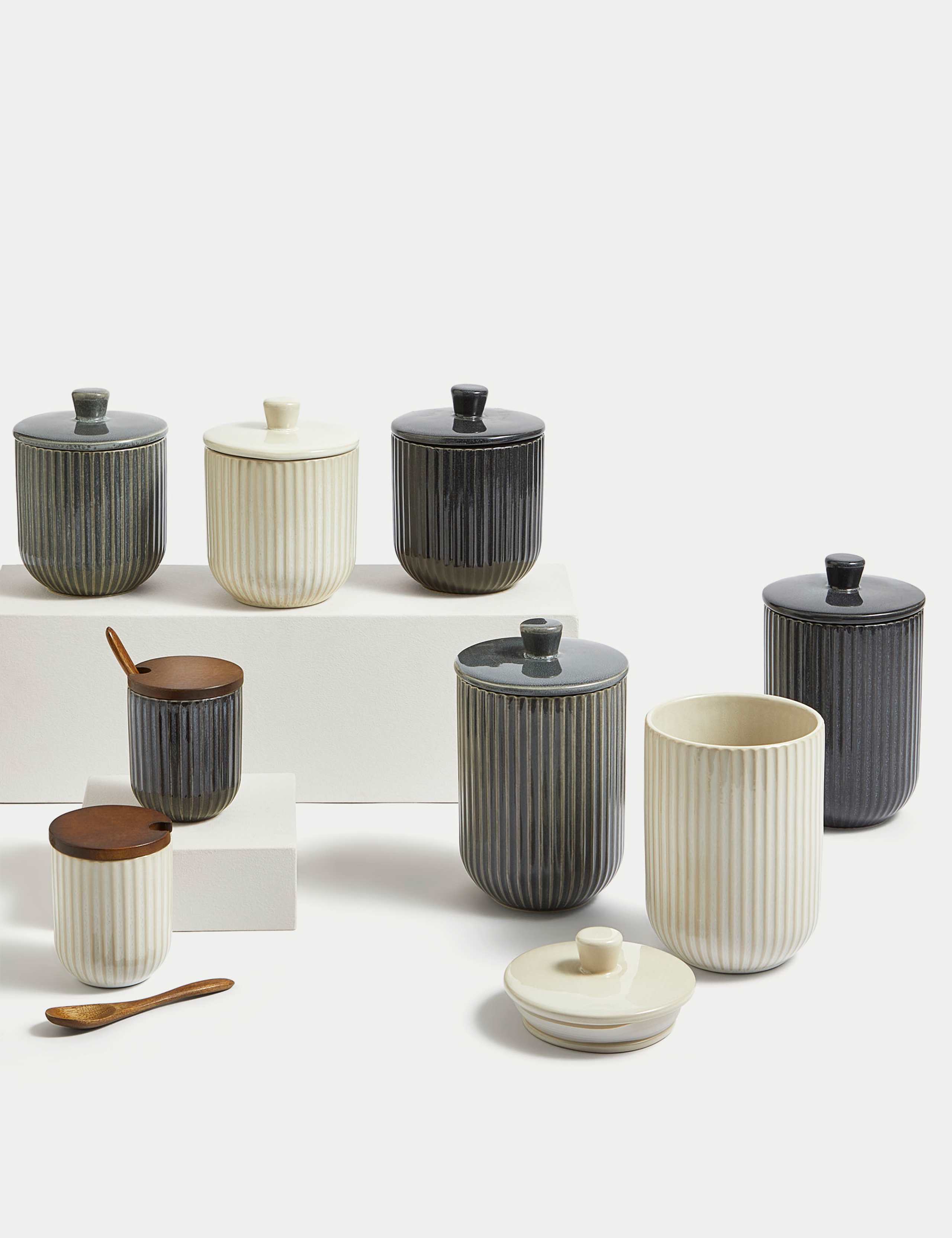 Small Ribbed Storage Jar 5 of 5
