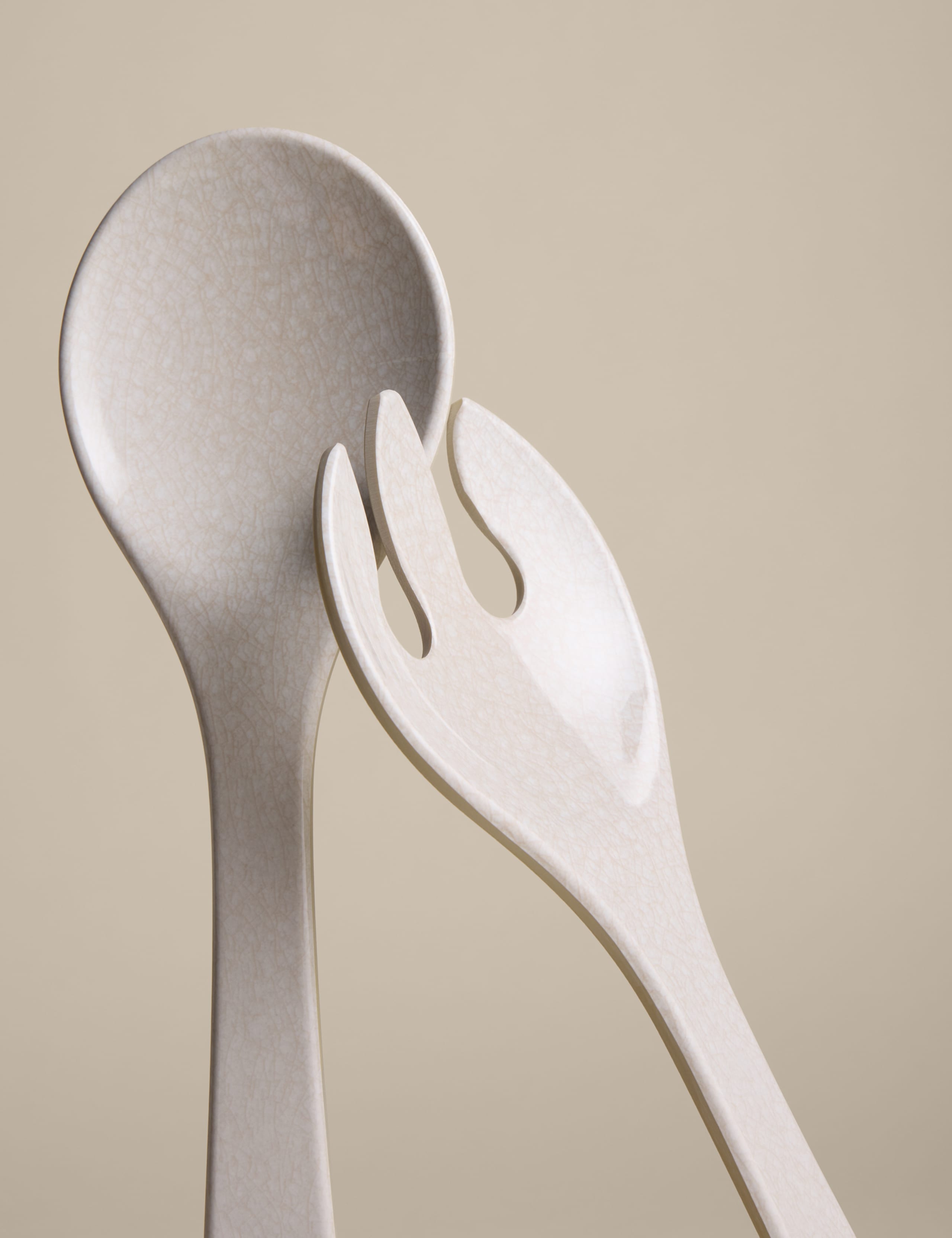 Reactive Glaze Melamine Picnic Salad Servers 2 of 6